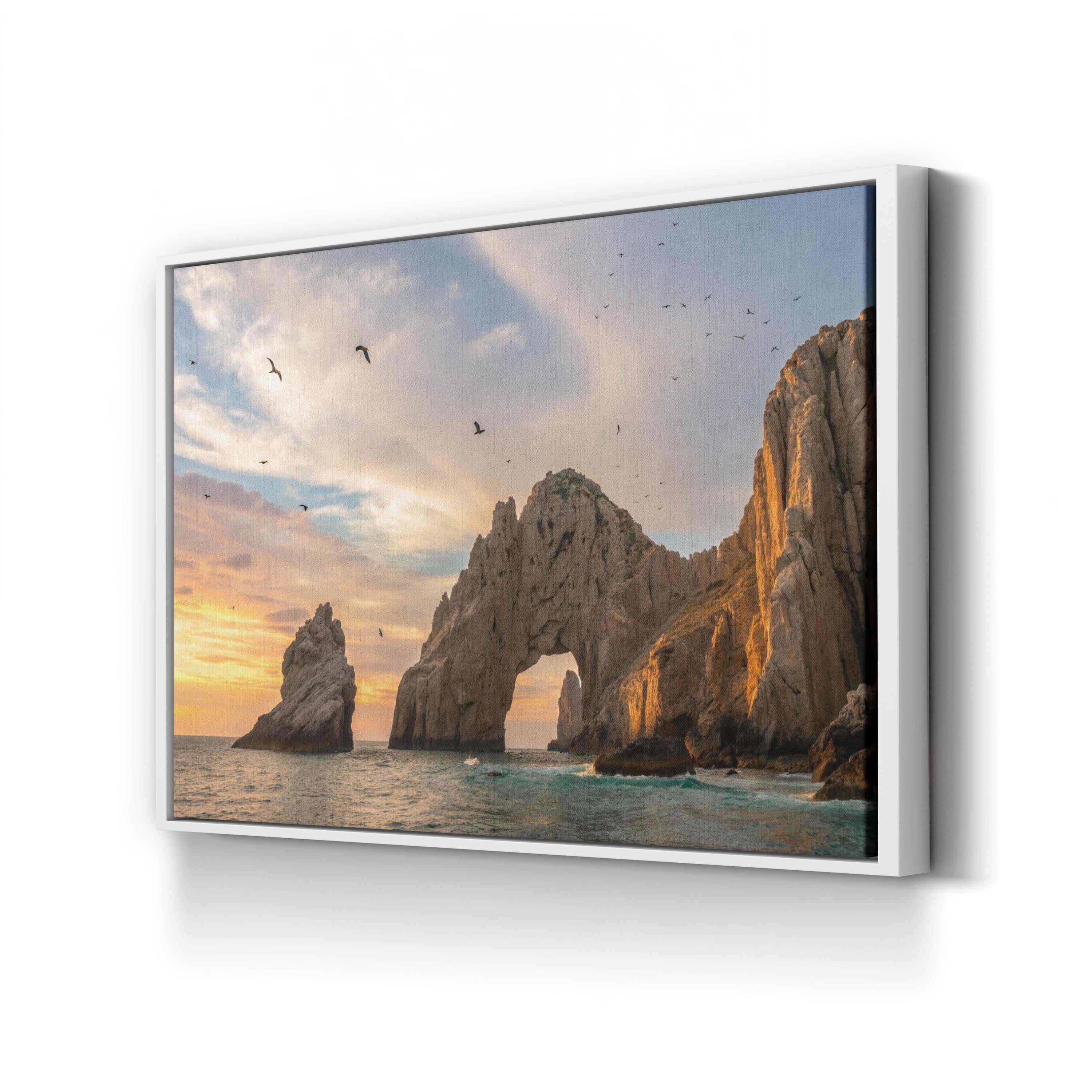 El Arco de Cabo San Lucas Canvas Wall Art — Baja California Sur Mexico Sunset Coastal Landscape Print