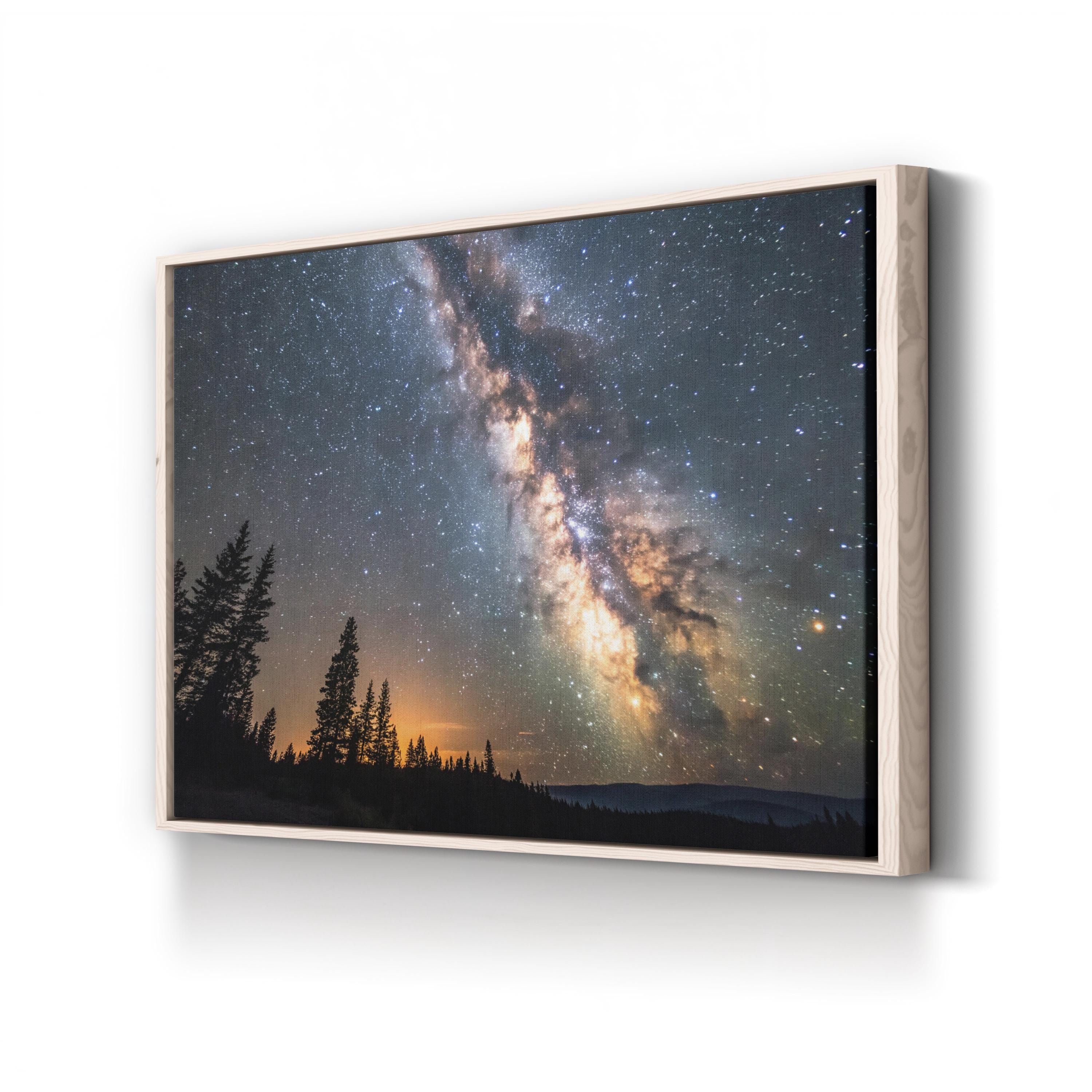 Milky Way Galaxy Canvas Art Print | Starry Night Sky Photography Wall Art