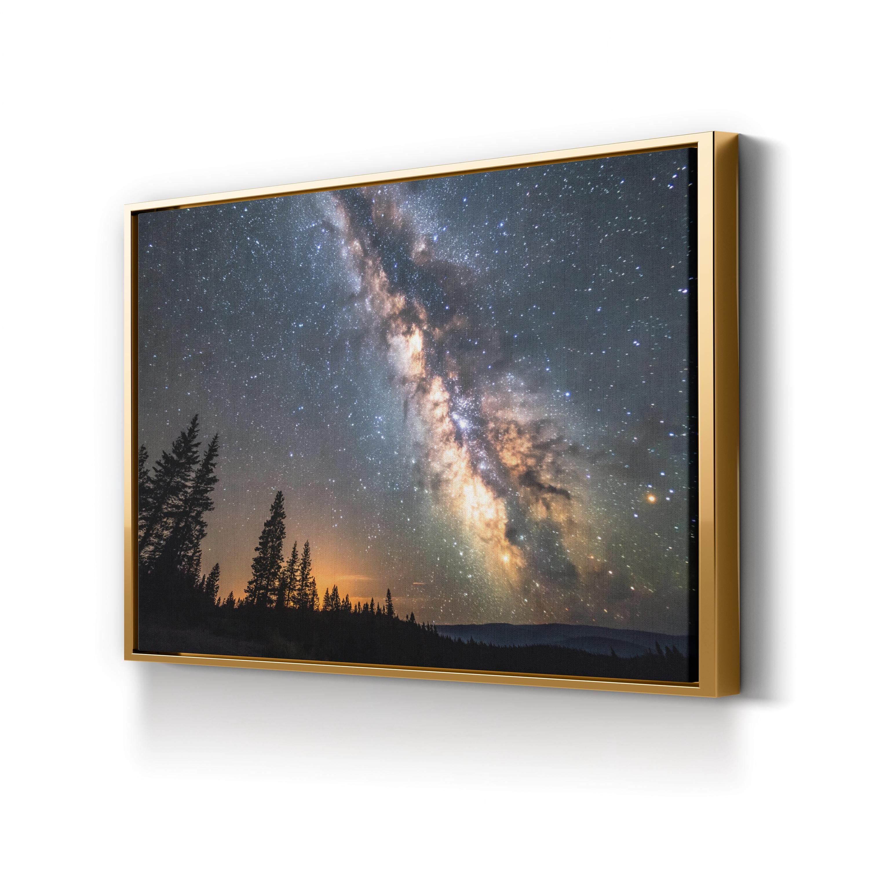Milky Way Galaxy Canvas Art Print | Starry Night Sky Photography Wall Art