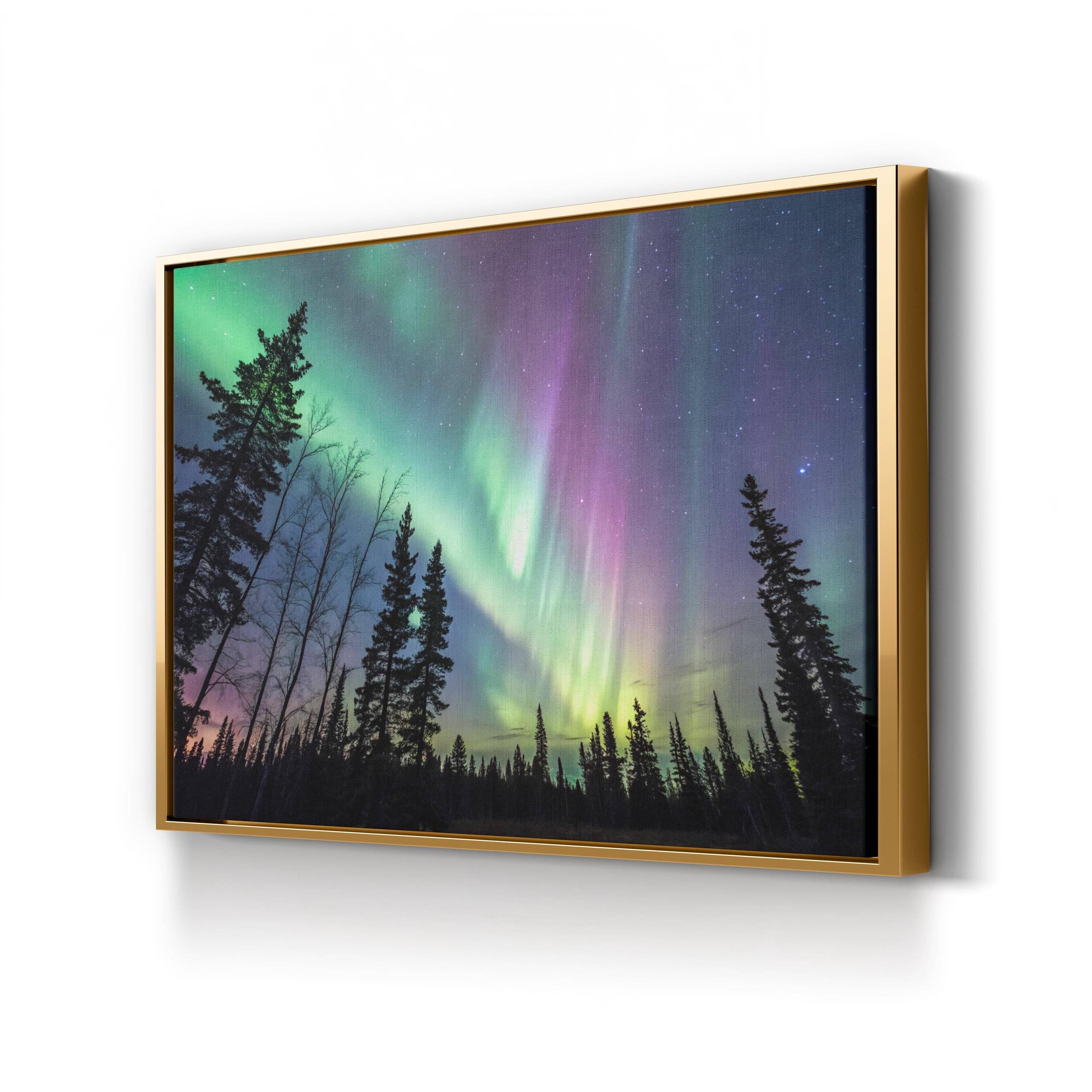 Pastel Sky Aurora – Vintage Photography Wall Art | Northern Lights Canvas Print