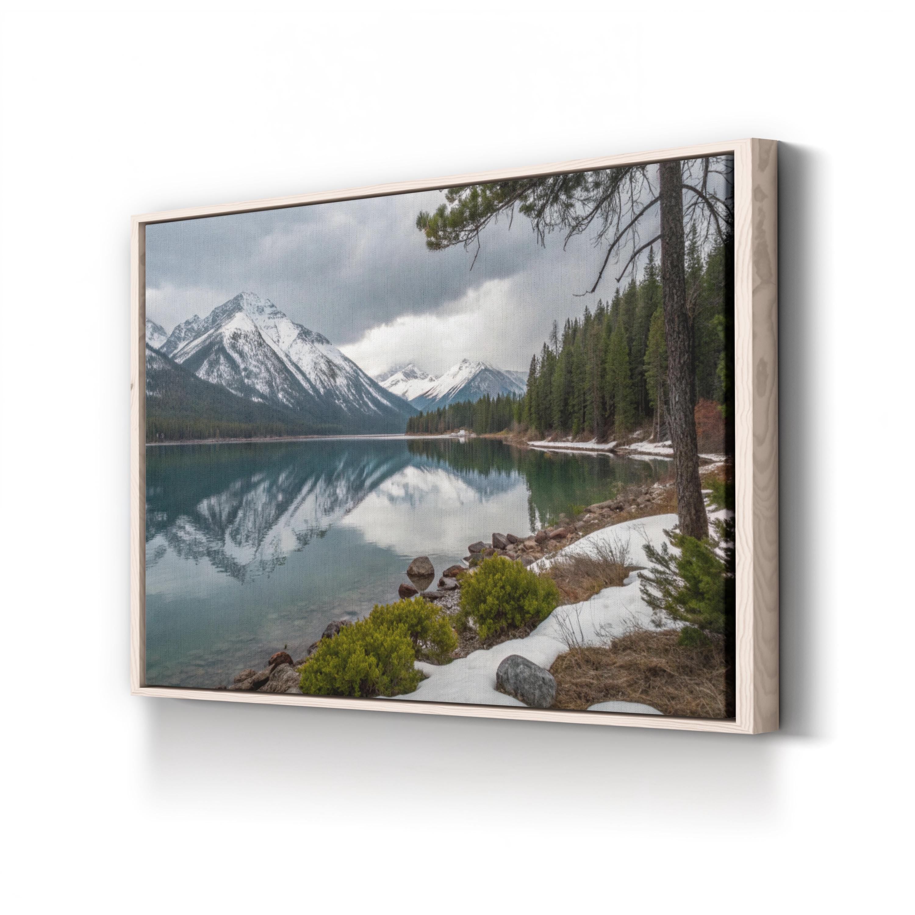 Wallowa Mountains at Sunrise, Oregon, USA — Lake Landscape Canvas Wall Art