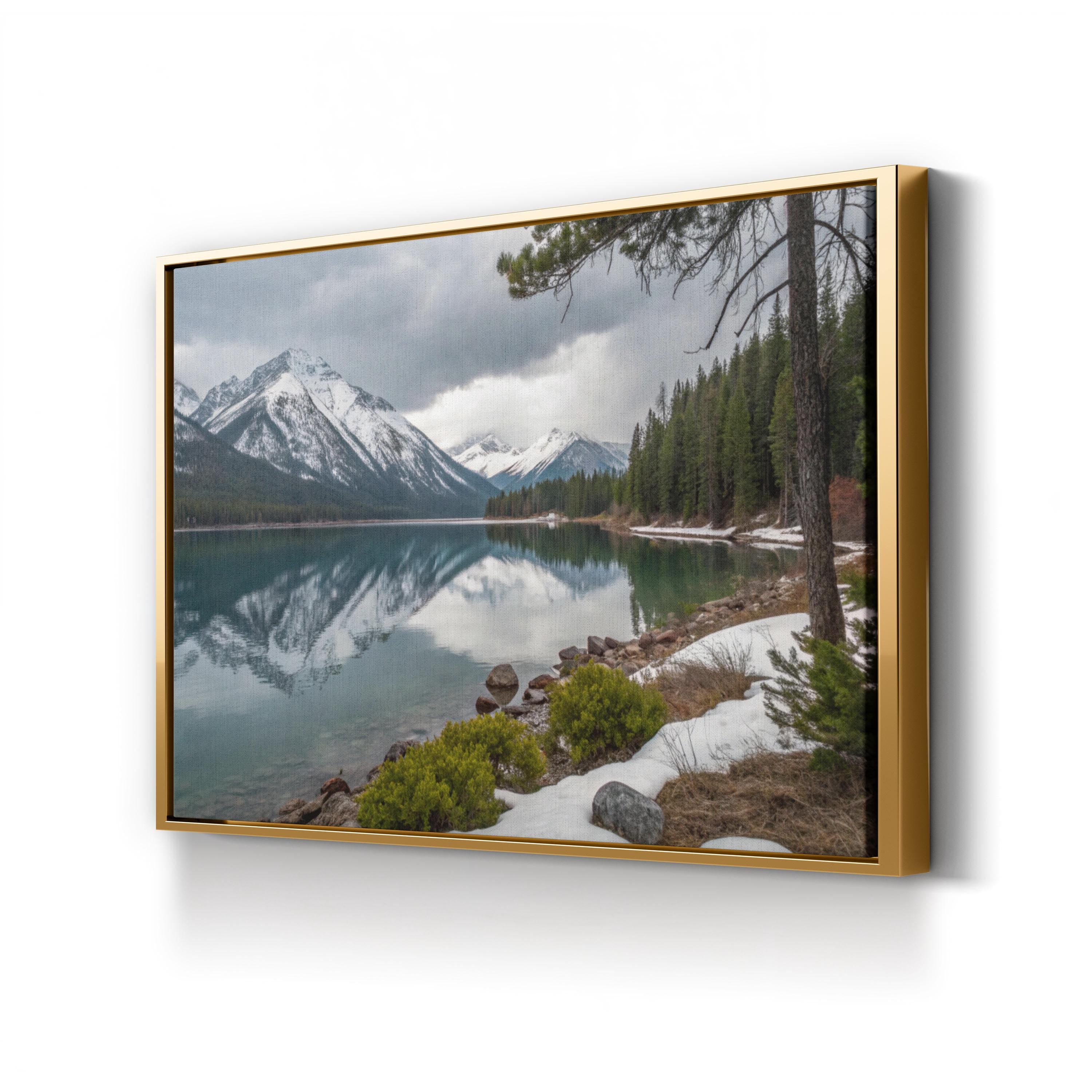 Wallowa Mountains at Sunrise, Oregon, USA — Lake Landscape Canvas Wall Art