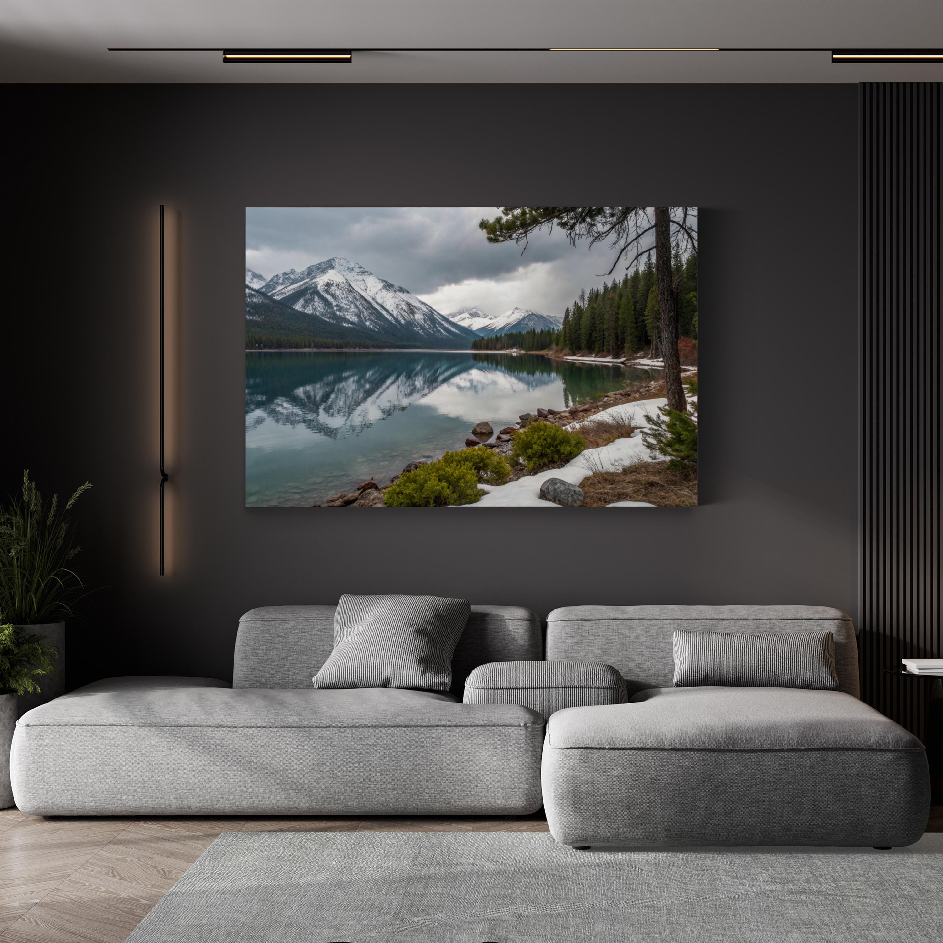 Wallowa Mountains at Sunrise, Oregon, USA — Lake Landscape Canvas Wall Art