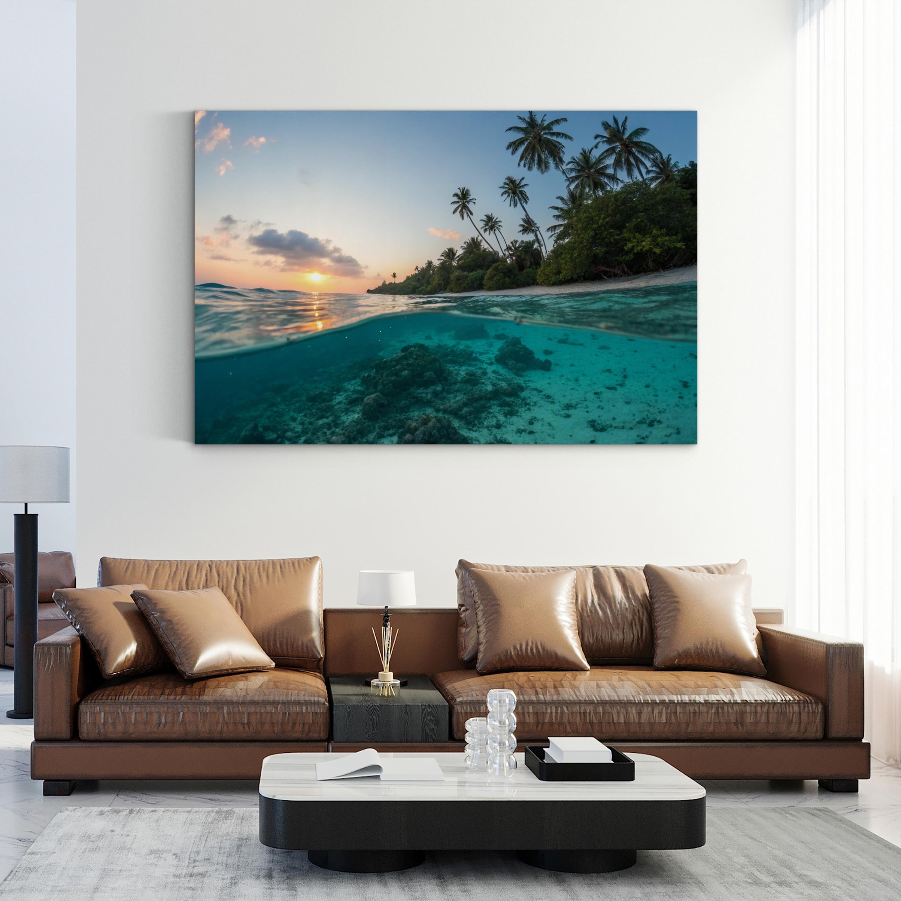 Tropical Ocean Coastline, Caribbean — Serene Coastal Canvas Wall Art
