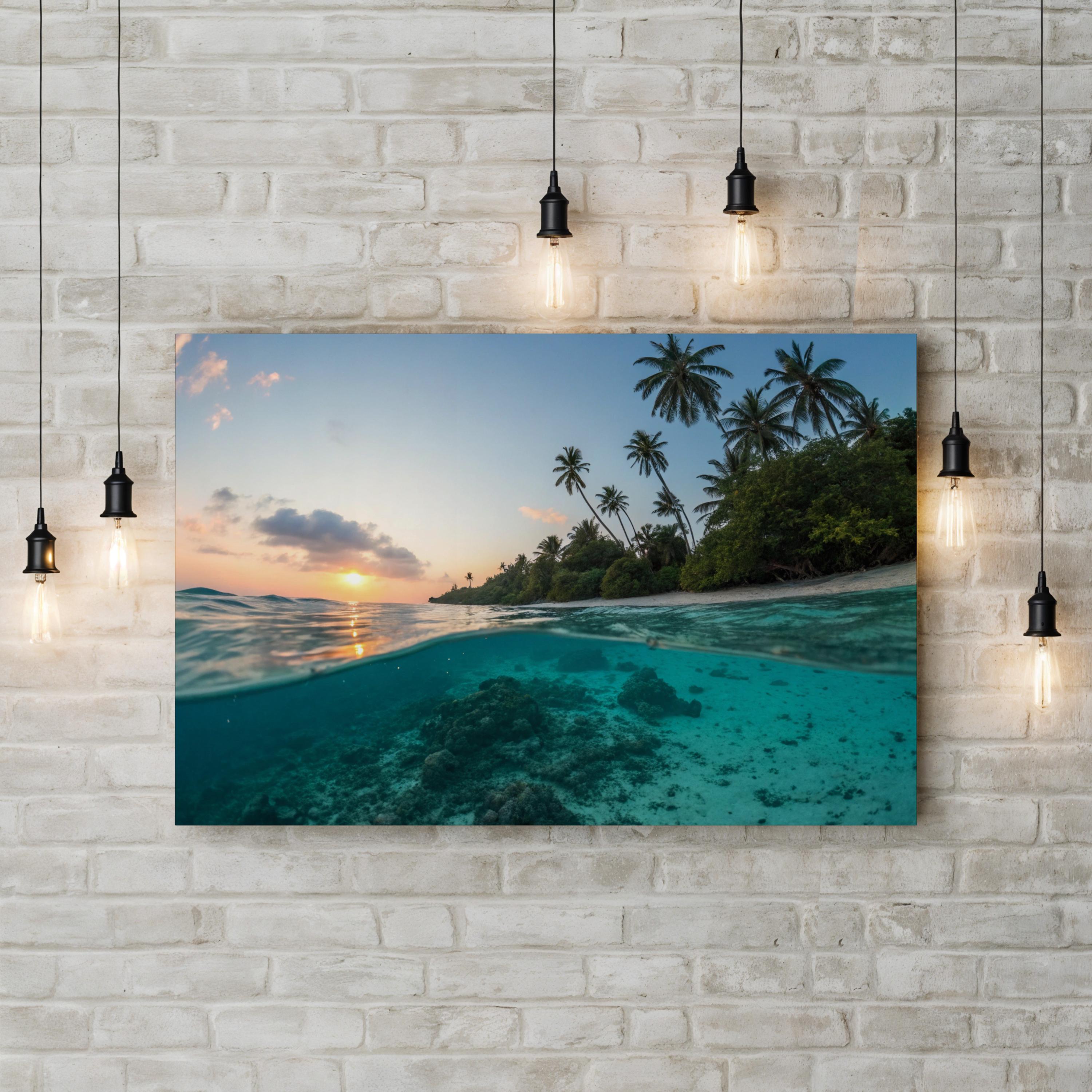 Tropical Ocean Coastline, Caribbean — Serene Coastal Canvas Wall Art