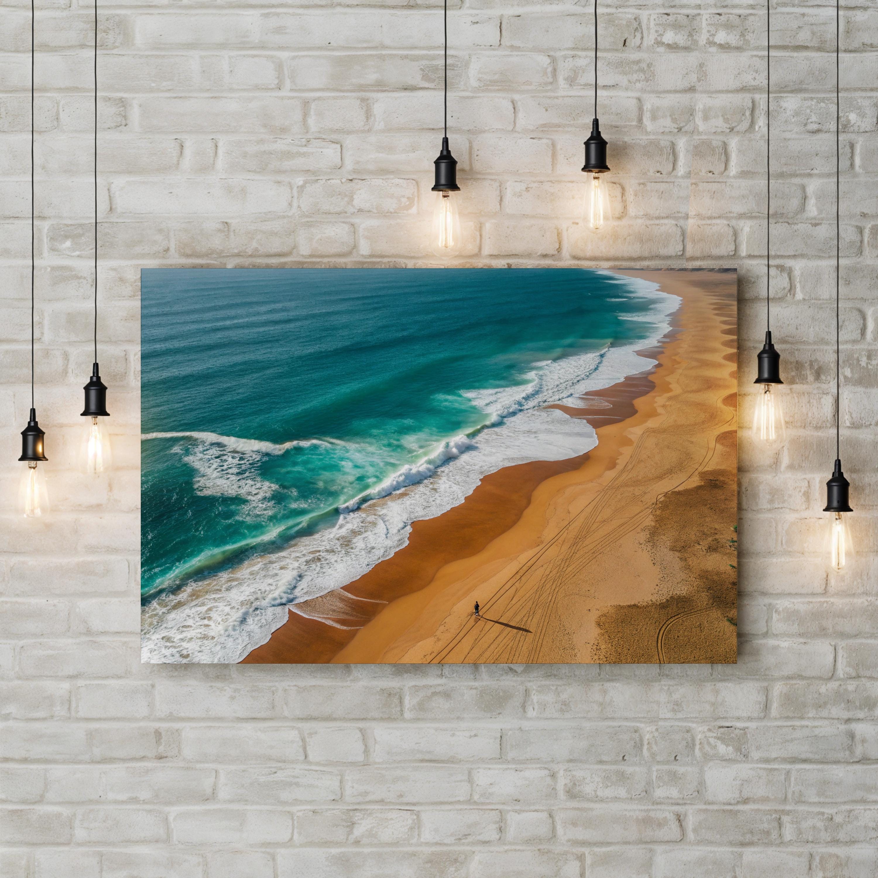 Wet Sand Shoreline Aerial, Gold Coast Queensland Australia: Coastal Ocean Photography
