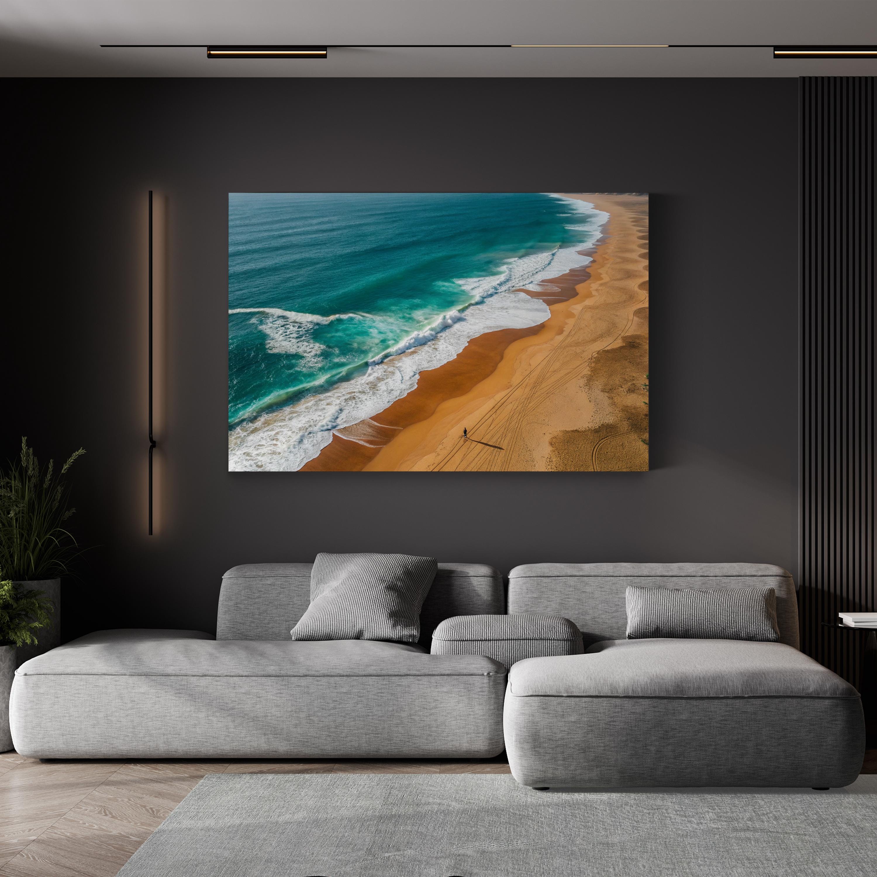 Wet Sand Shoreline Aerial, Gold Coast Queensland Australia: Coastal Ocean Photography