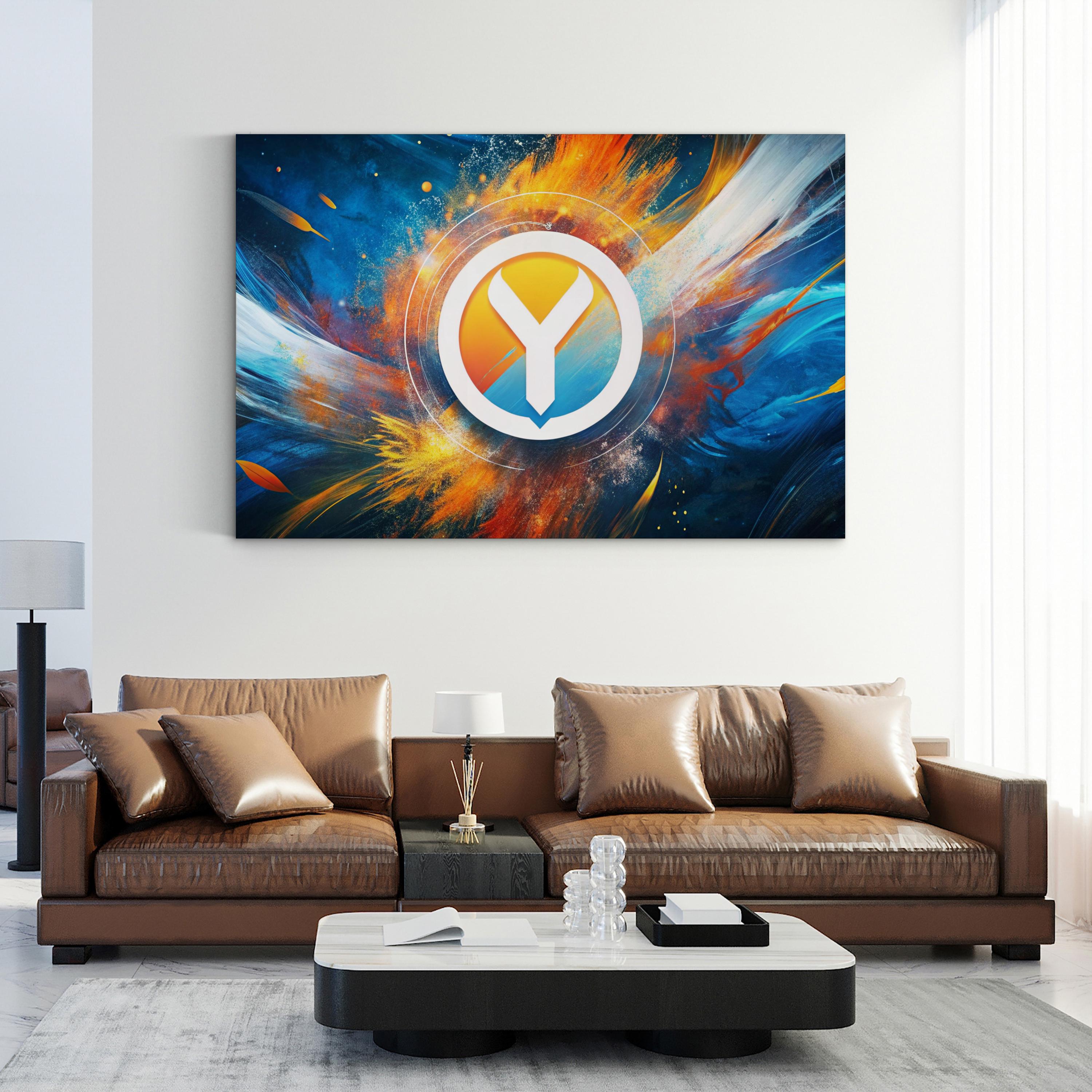 Gamer Y Emblem – Period Illustration Wall Art | Abstract Canvas Print