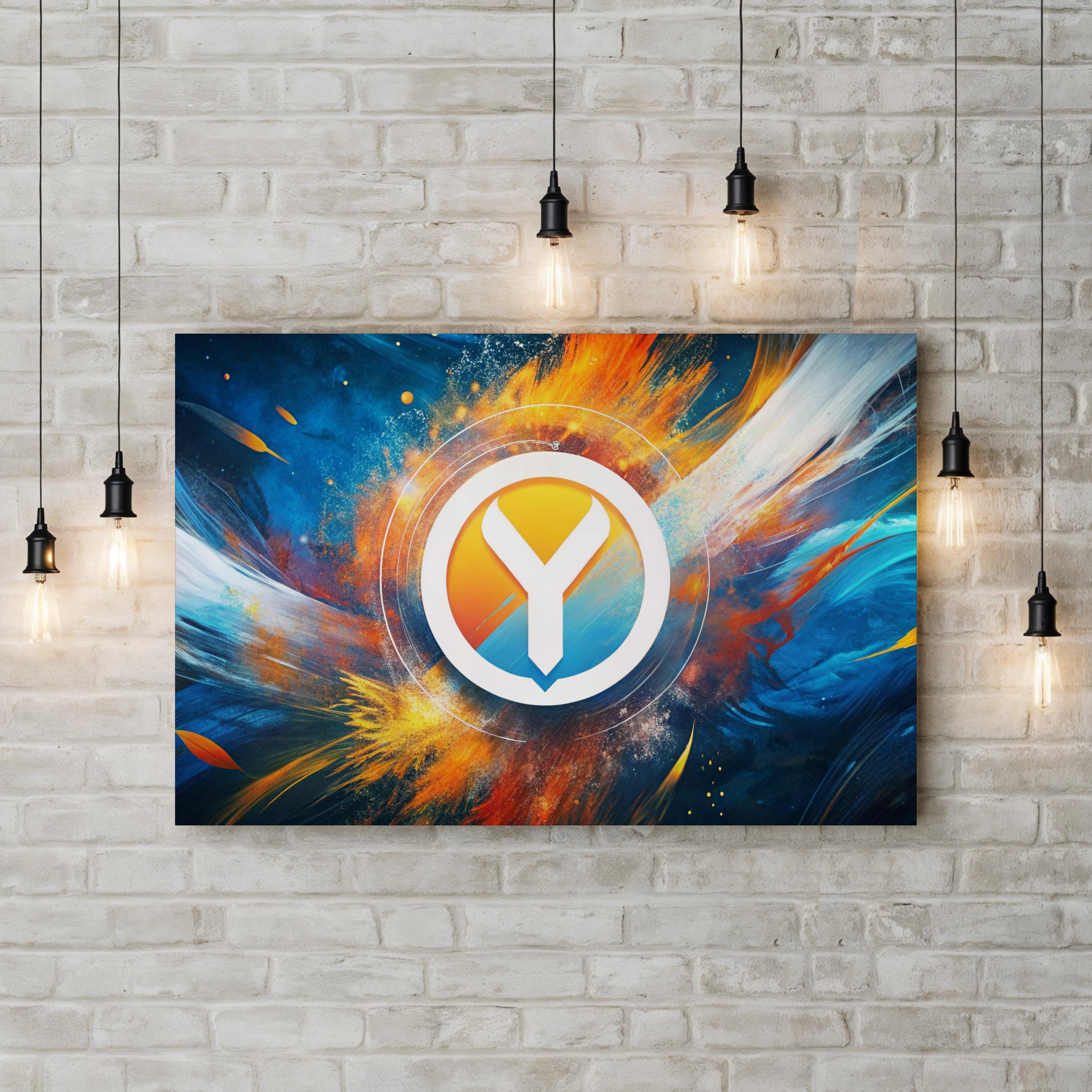 Gamer Y Emblem – Period Illustration Wall Art | Abstract Canvas Print