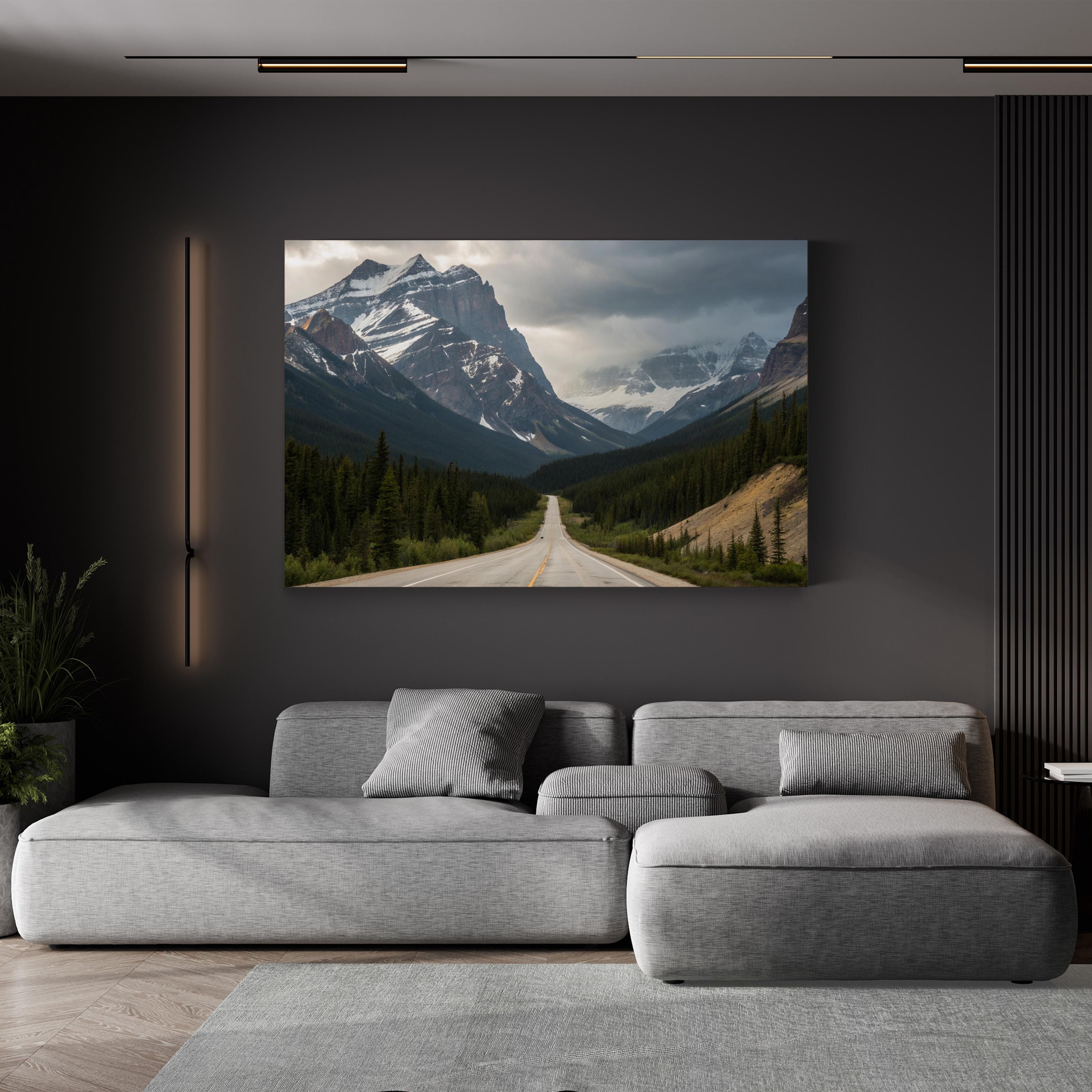 Yoho National Park Roadway – Vintage Photography Wall Art | Rocky Mountain Canvas Print