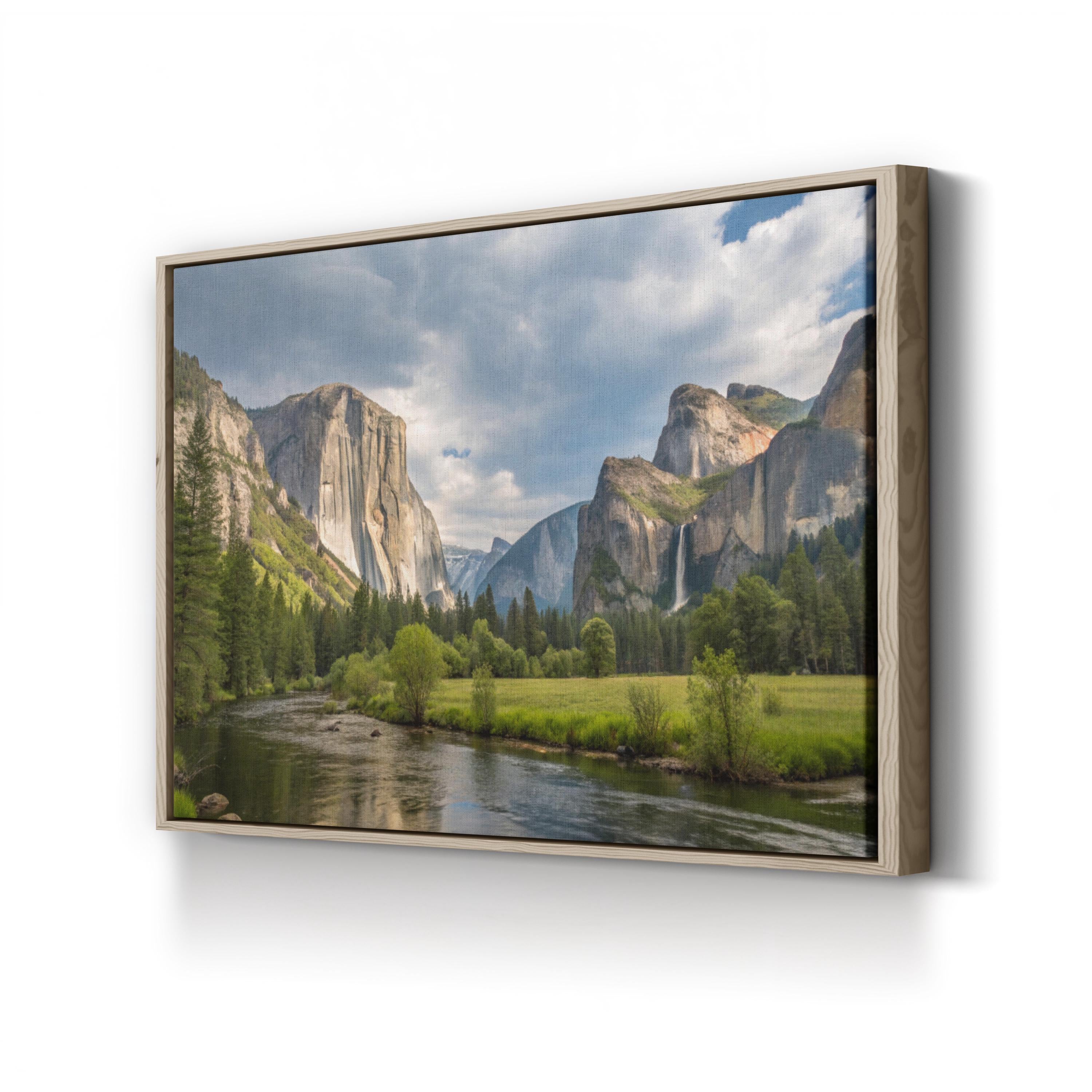 Yosemite Granite Peaks & River – Vintage Photography Wall Art | National Park Canvas Print