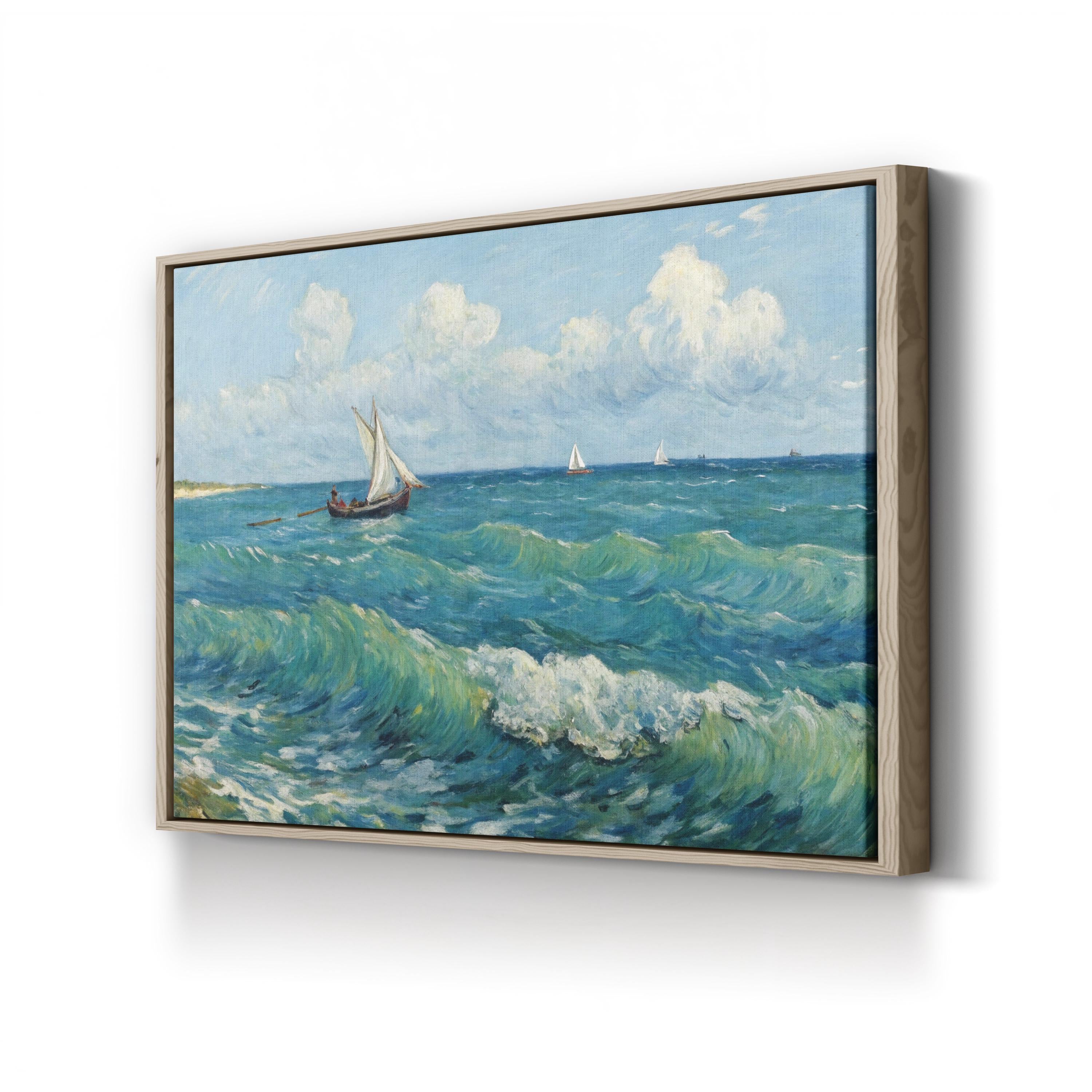Seascape near Les Saintes-Maries-de-la-Mer, Provence France — Vincent van Gogh Coastal Canvas Print