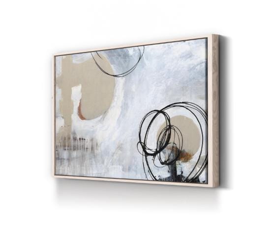 Verse I Wall Art by Joshua Schicker | Abstract Black Circles Minimalist Canvas