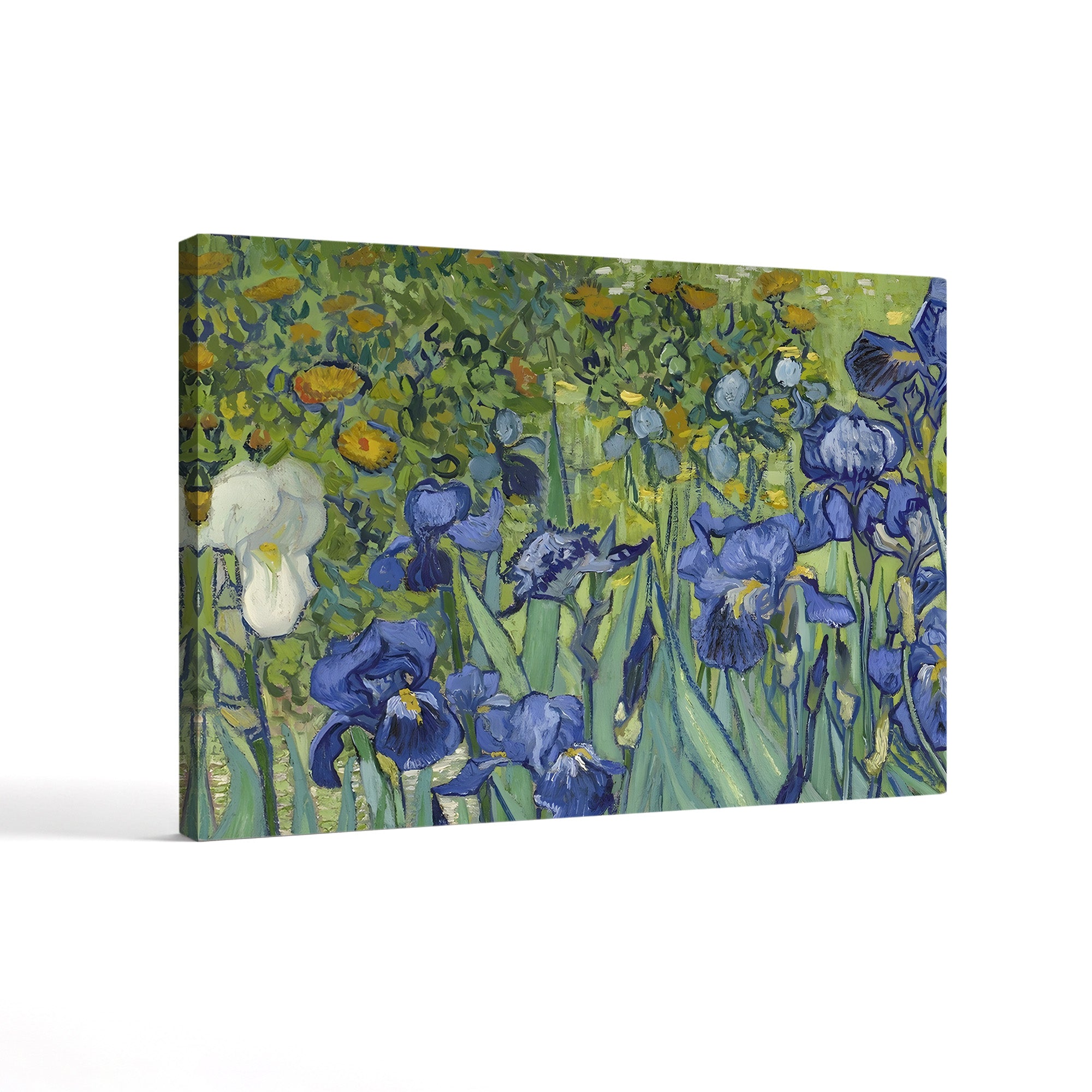 Irises, 1889 (Detail) – Vincent van Gogh Wall Art | Post-Impressionist Floral Canvas Print