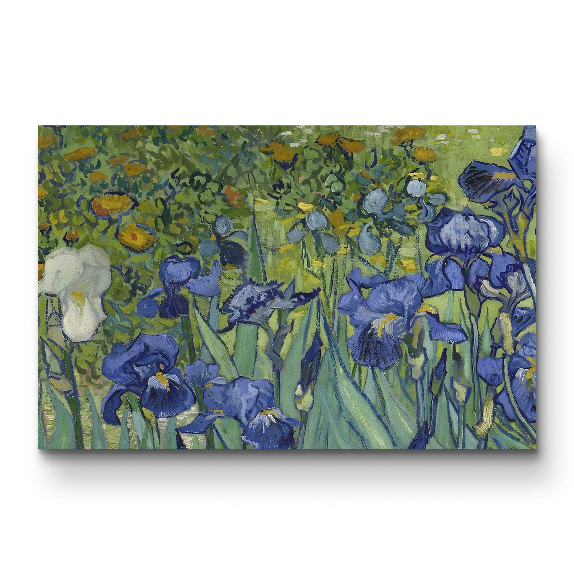Irises, 1889 (Detail) – Vincent van Gogh Wall Art | Post-Impressionist Floral Canvas Print
