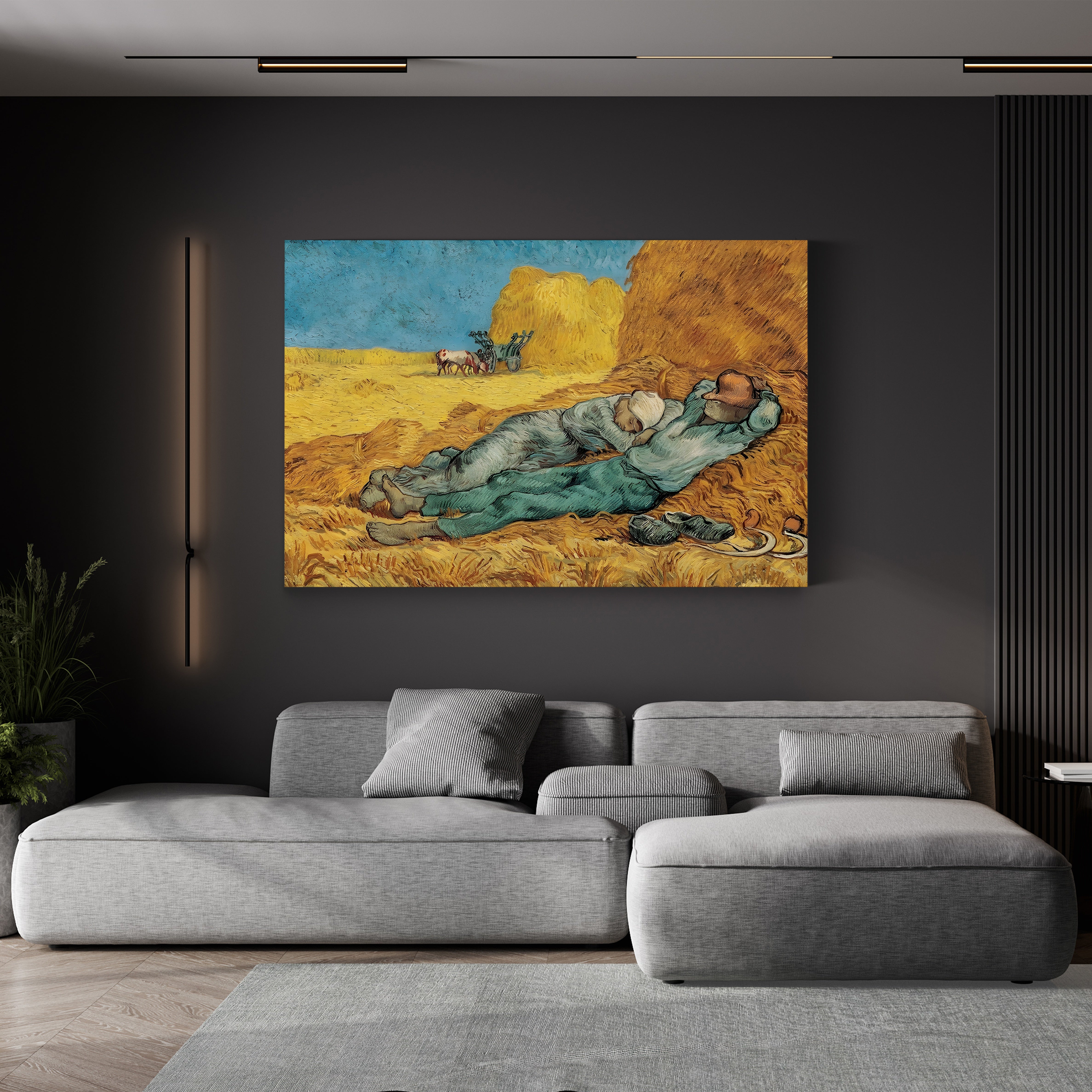 La Méridienne (The Siesta, After Millet) – Vincent van Gogh Wall Art | Post-Impressionist Figure Canvas Print