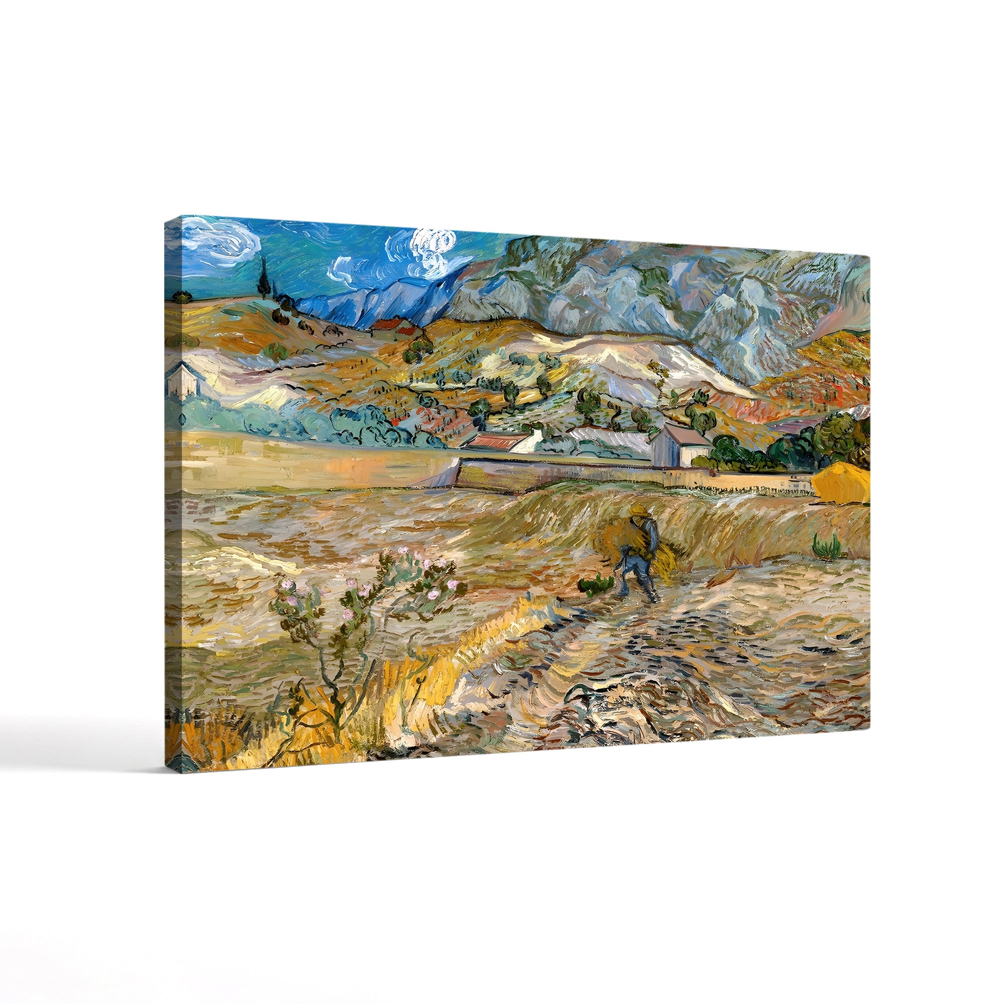 Landscape at Saint-Rémy, 1889 – Vincent van Gogh Wall Art | Post-Impressionist Provençal Canvas Print
