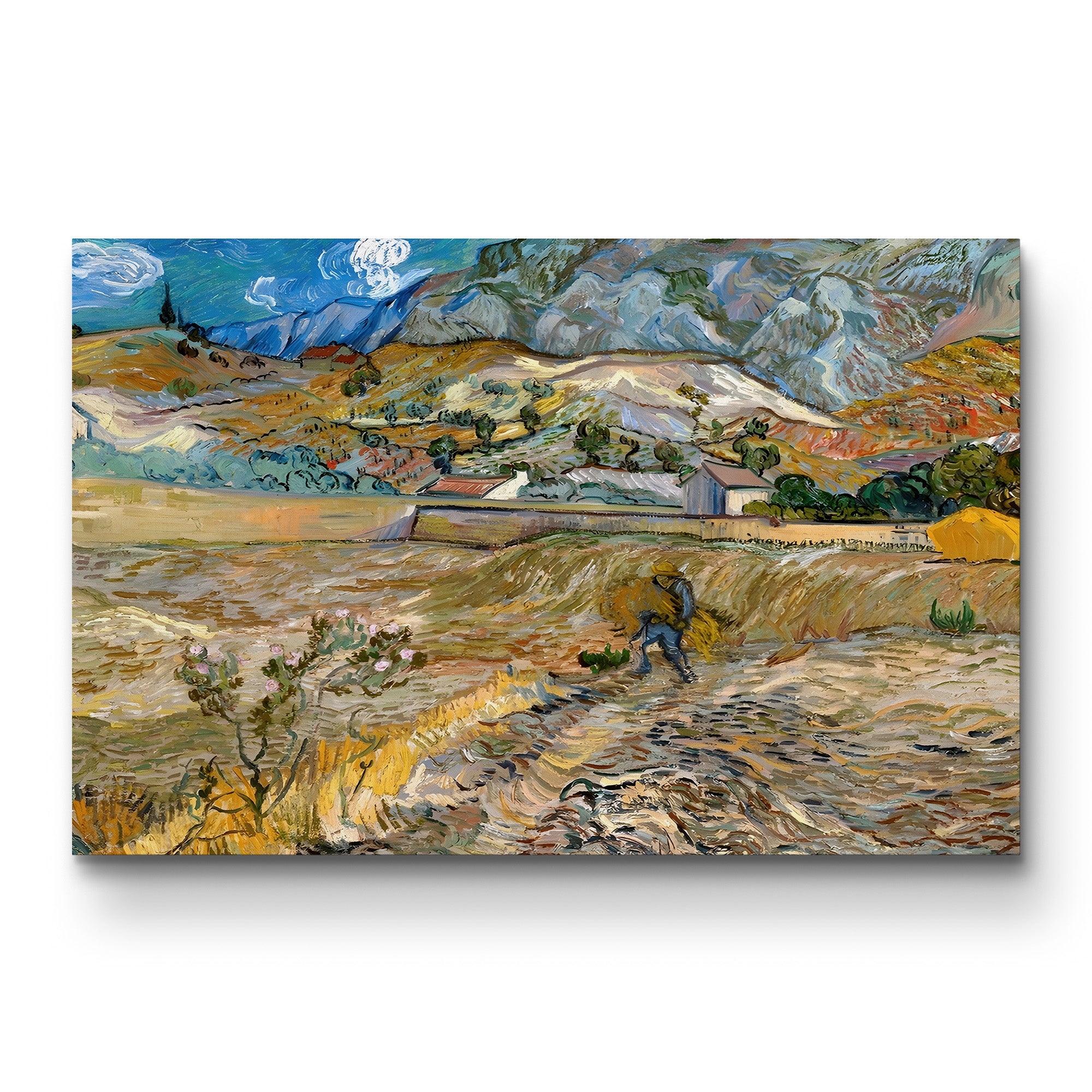 Landscape at Saint-Rémy, 1889 – Vincent van Gogh Wall Art | Post-Impressionist Provençal Canvas Print