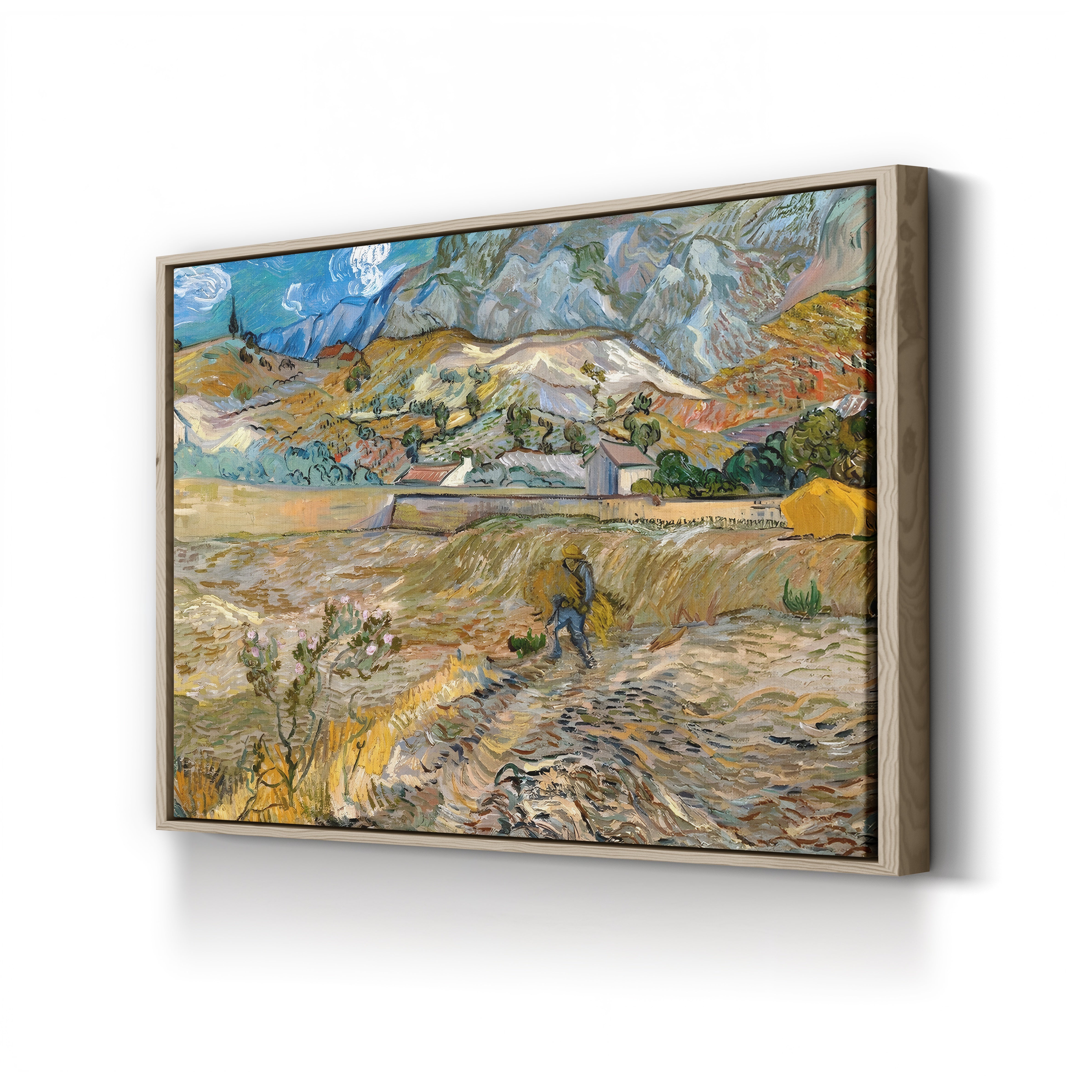 Landscape at Saint-Rémy, 1889 – Vincent van Gogh Wall Art | Post-Impressionist Provençal Canvas Print