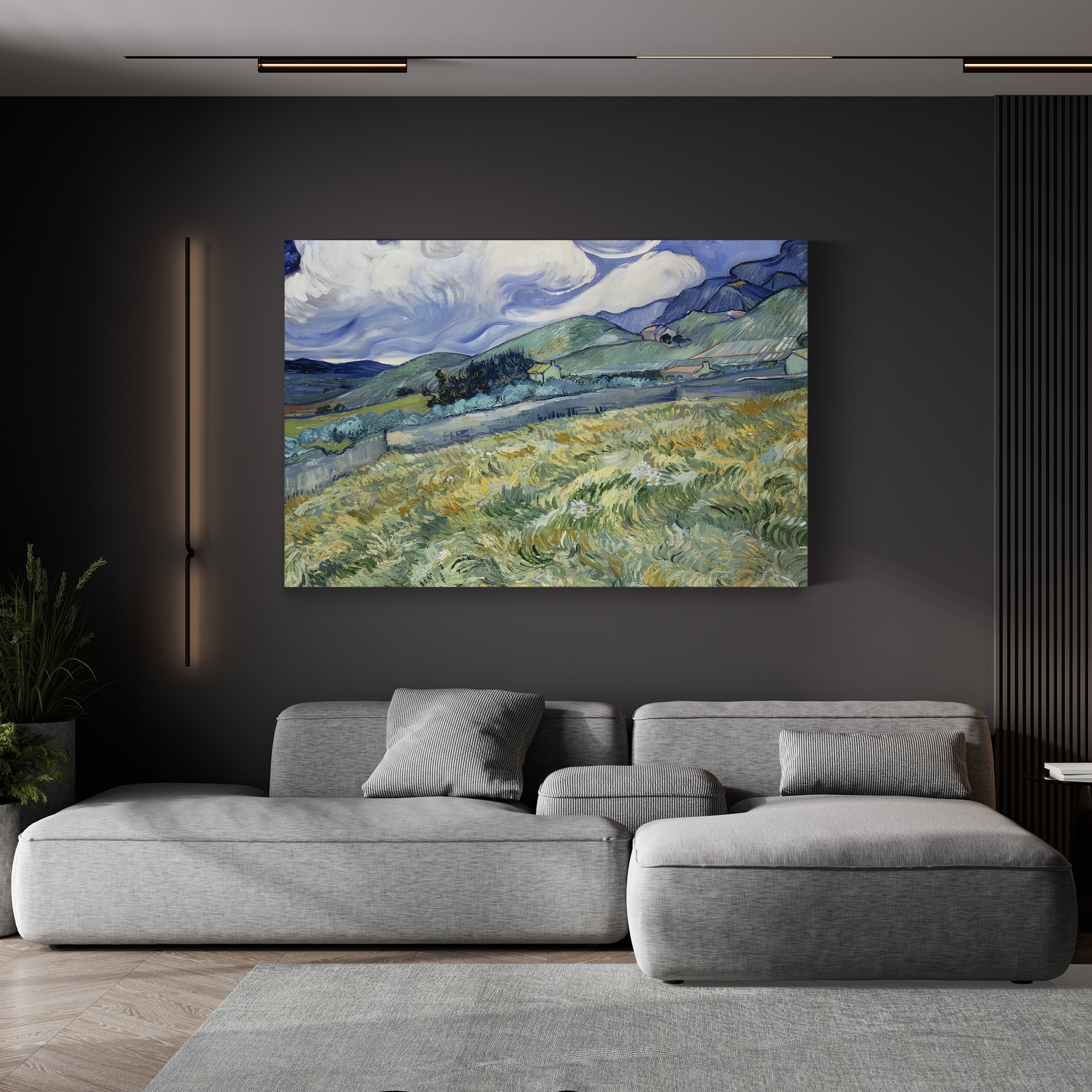 Landscape from Saint-Rémy – Vincent van Gogh Wall Art | Post-Impressionist Provençal Canvas Print