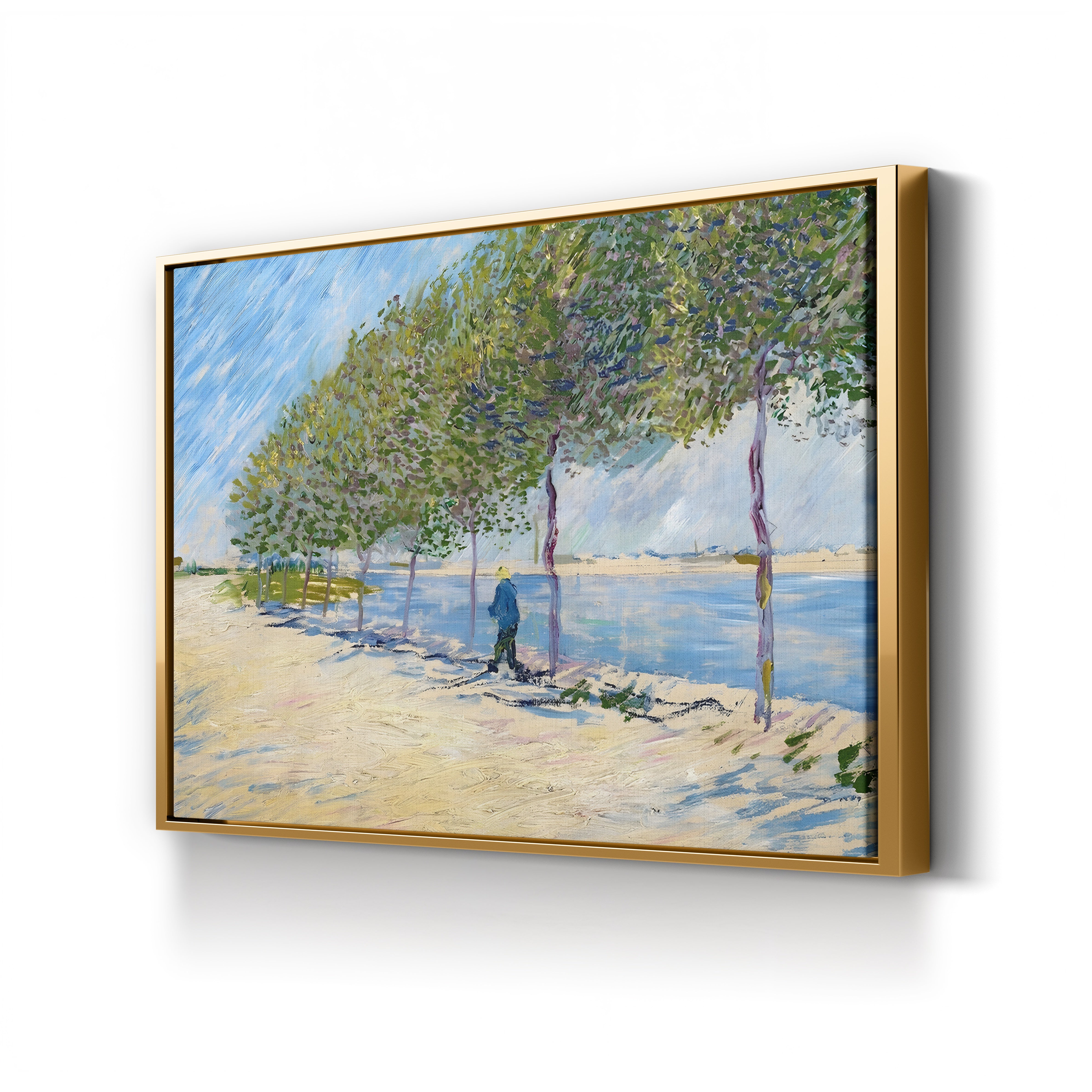 Langs de Seine (Along the Seine) – Vincent van Gogh Wall Art | Post-Impressionist River Landscape Canvas Print