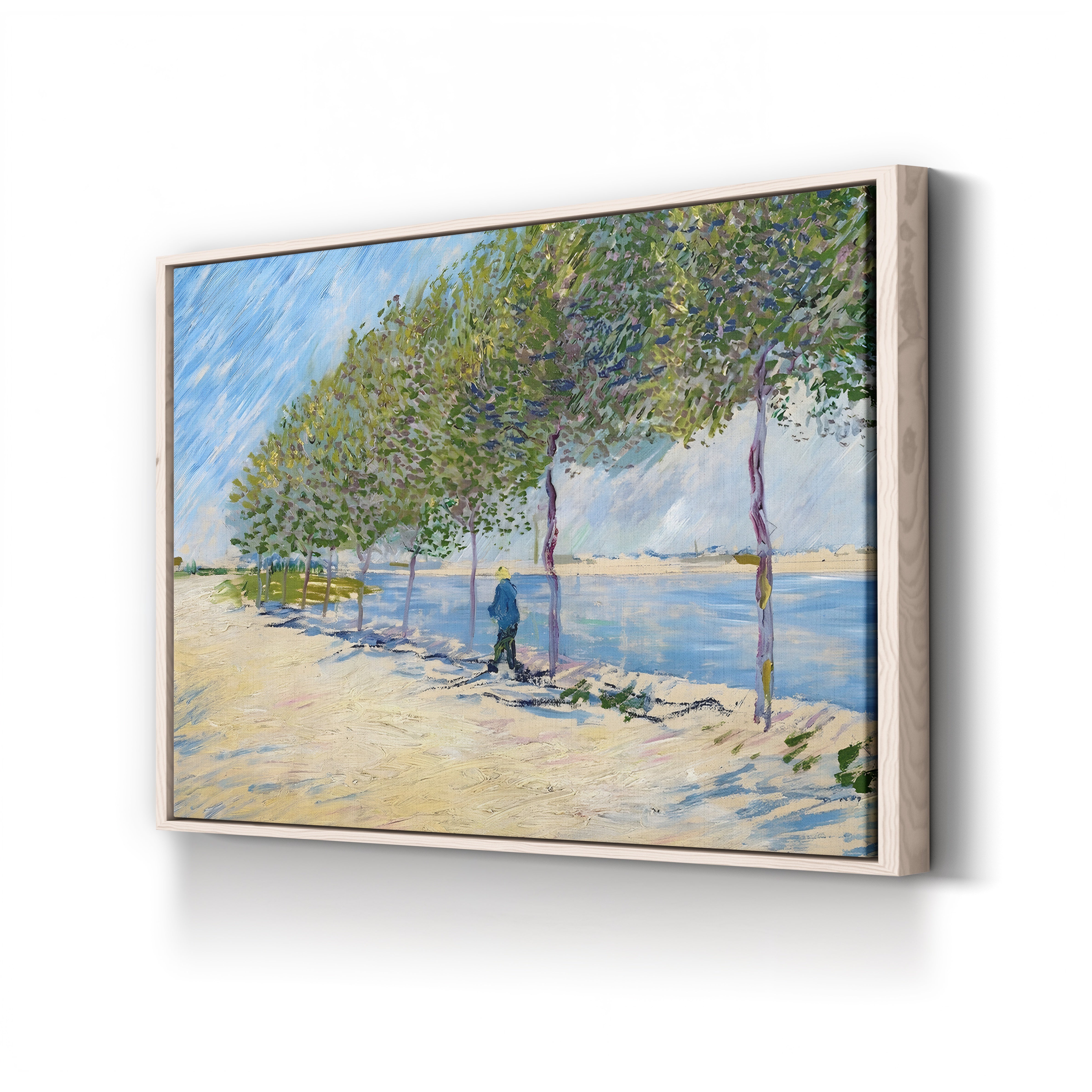 Langs de Seine (Along the Seine) – Vincent van Gogh Wall Art | Post-Impressionist River Landscape Canvas Print
