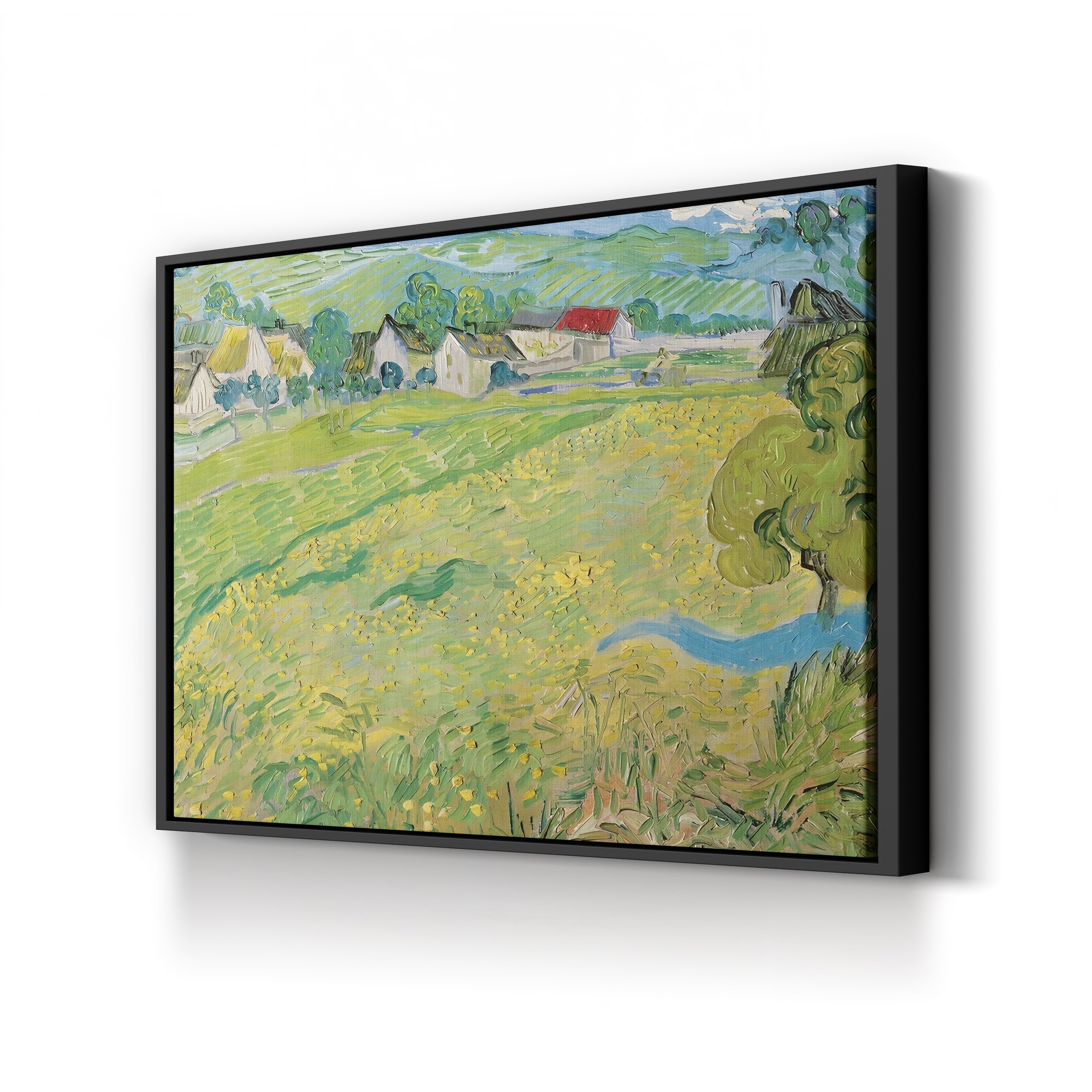 Les Vessenots à Auvers, 1890 – Vincent van Gogh Wall Art | Post-Impressionist Village Canvas Print