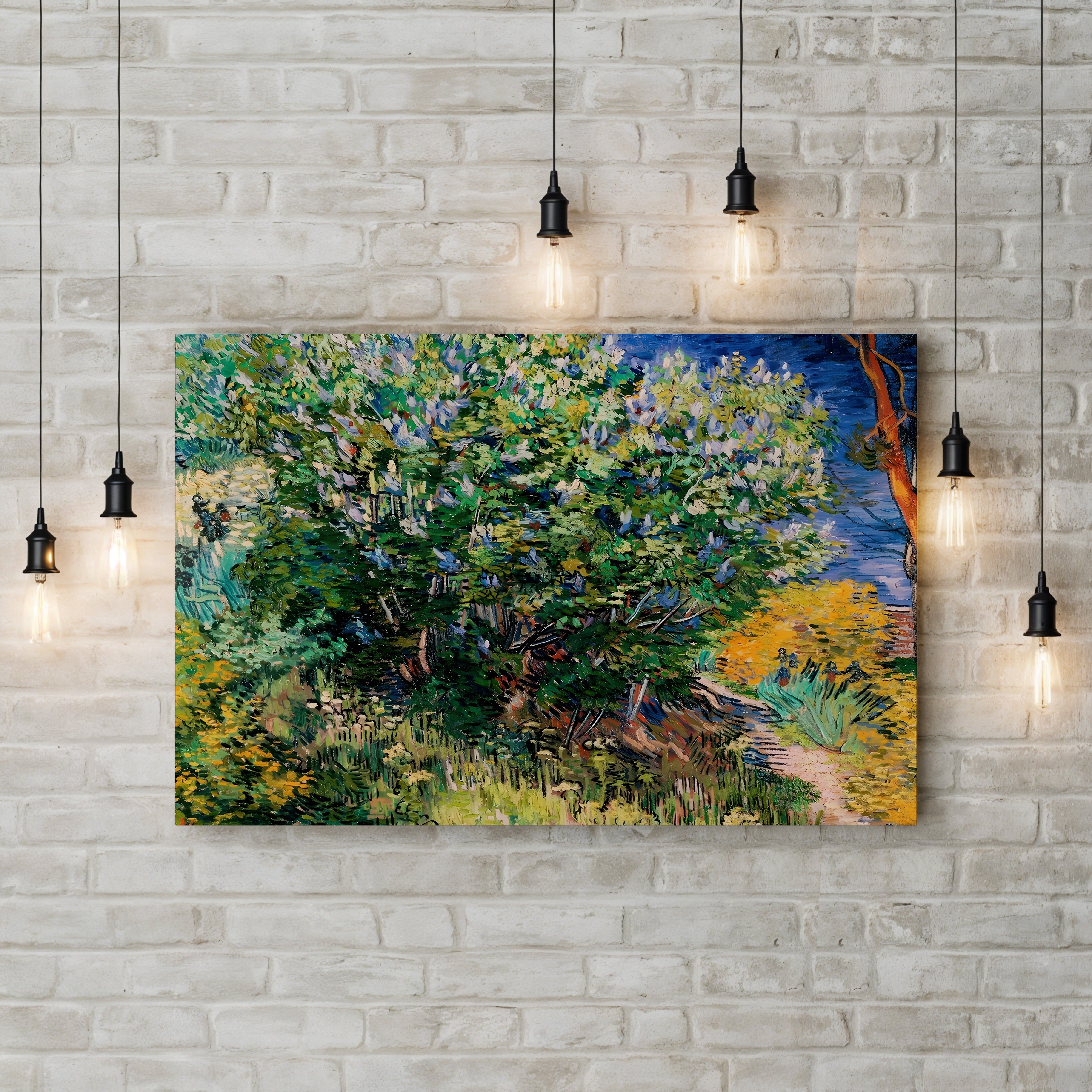 Lilac Bush, 1889 – Vincent van Gogh Wall Art | Post-Impressionist Floral Canvas Print