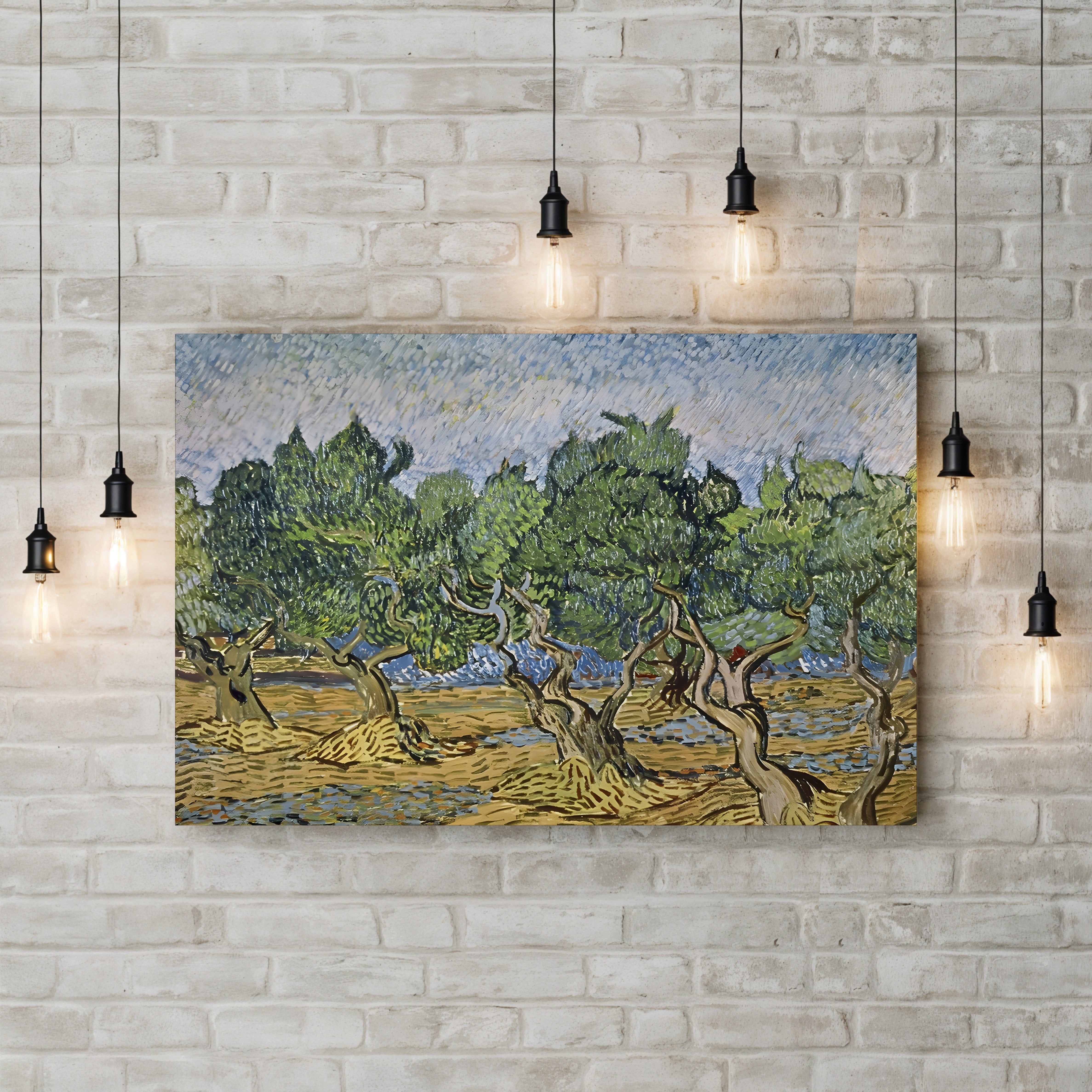 Olive Orchard with Violet Soil – Vincent van Gogh Wall Art | Post-Impressionist Provençal Canvas Print