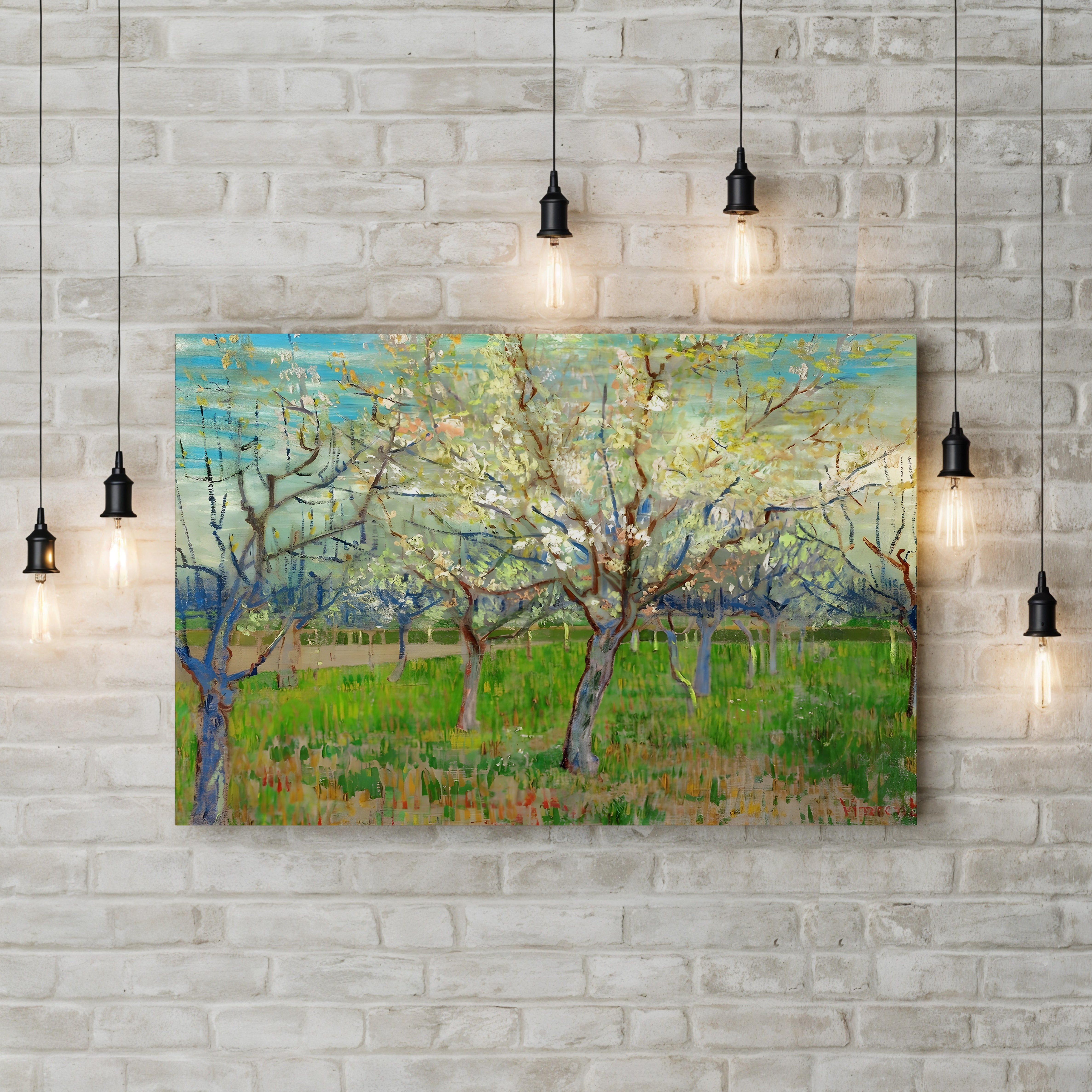 Orchard, 1888 – Vincent van Gogh Wall Art | Post-Impressionist Spring Blossom Canvas Print