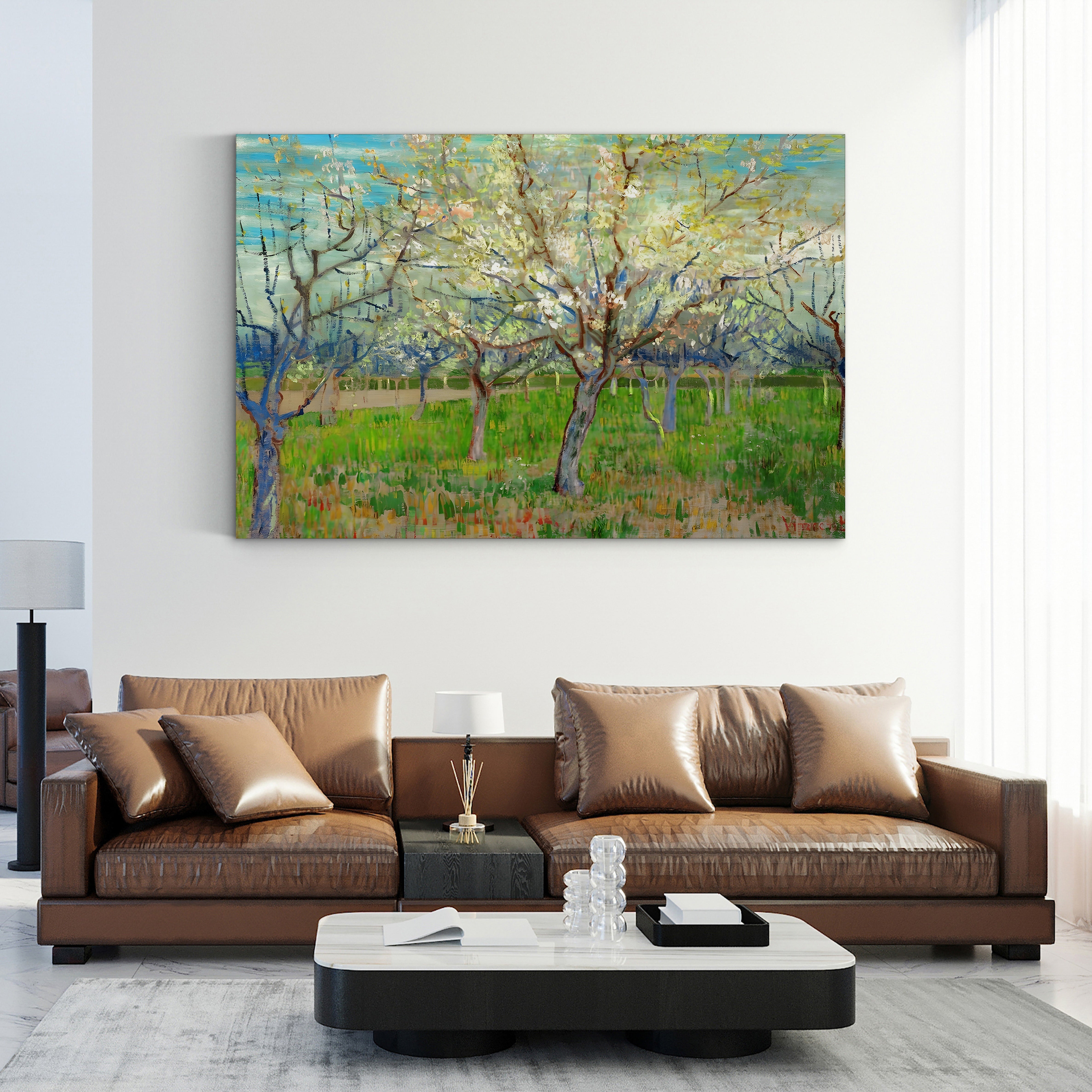 Orchard, 1888 – Vincent van Gogh Wall Art | Post-Impressionist Spring Blossom Canvas Print