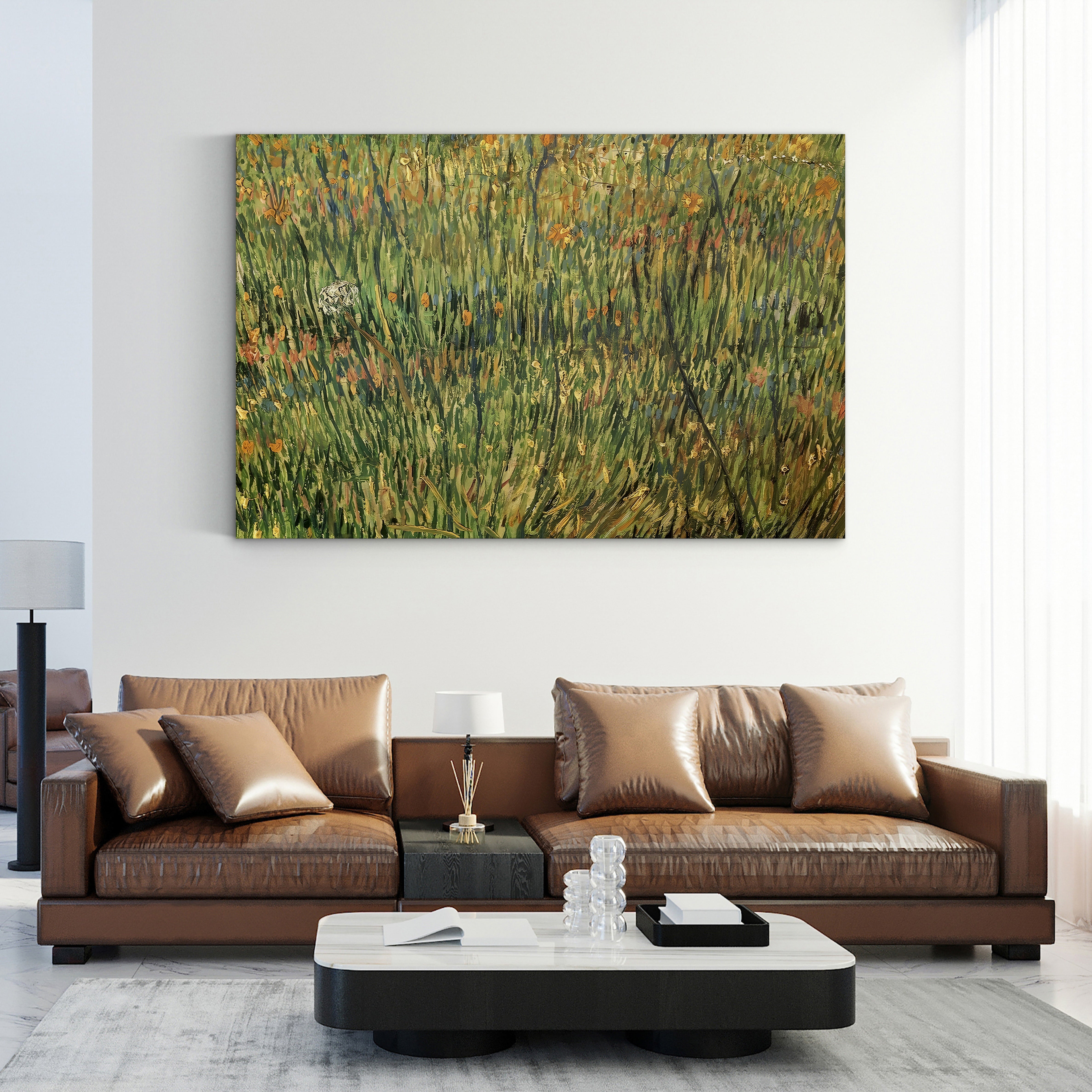 Pasture in Bloom – Vincent van Gogh Wall Art | Post-Impressionist Spring Landscape Canvas Print