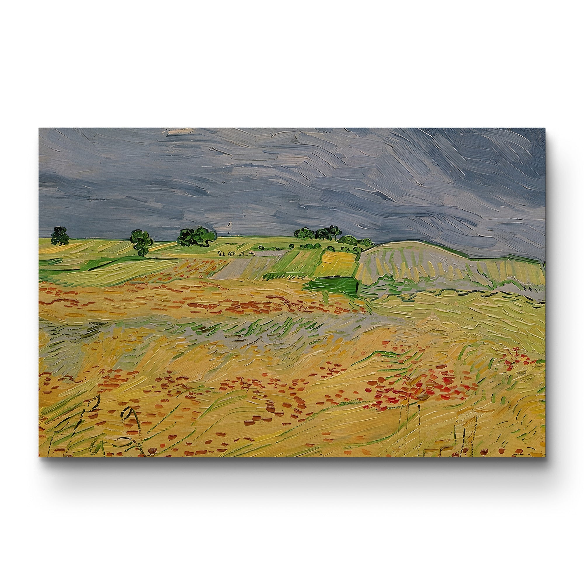Plain at Auvers, 1890 – Vincent van Gogh Wall Art | Post-Impressionist Landscape Canvas Print