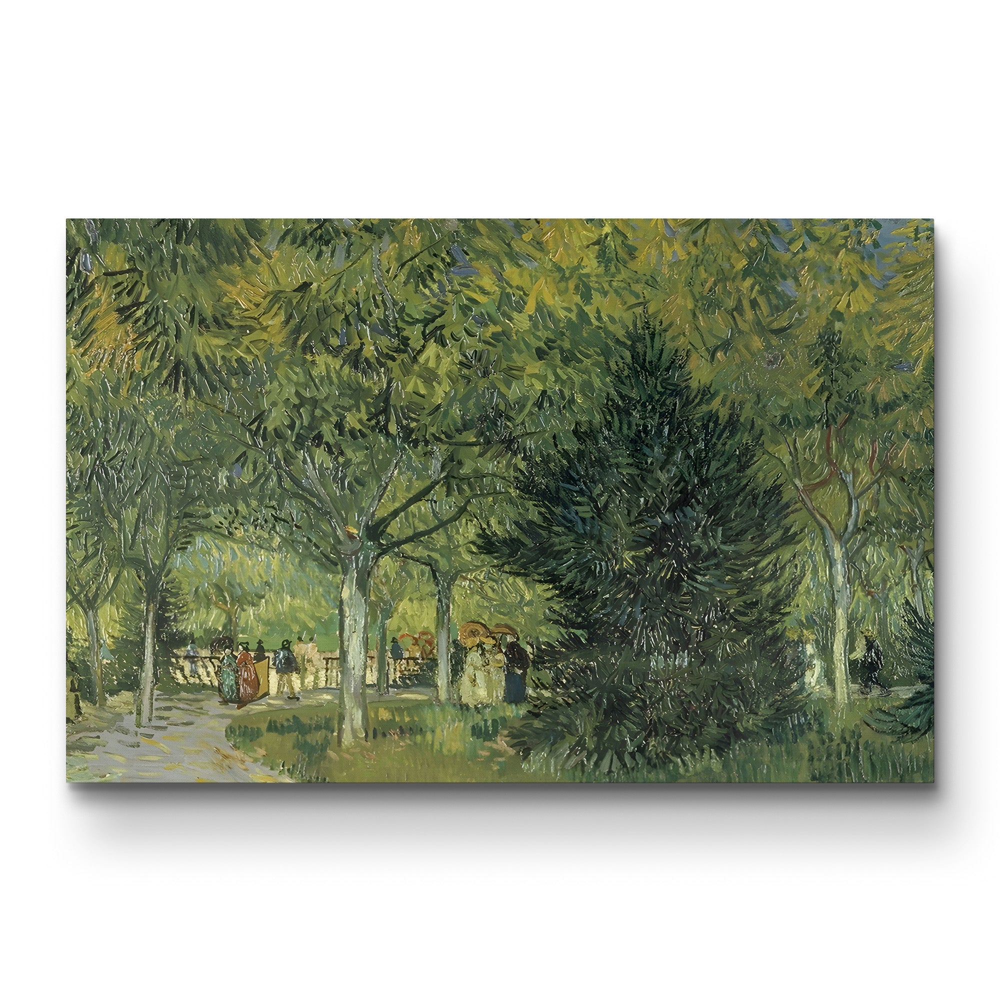 Promenaders, Jardin du Poète, Arles, 1888 – Vincent van Gogh Wall Art | Post-Impressionist Garden Canvas Print