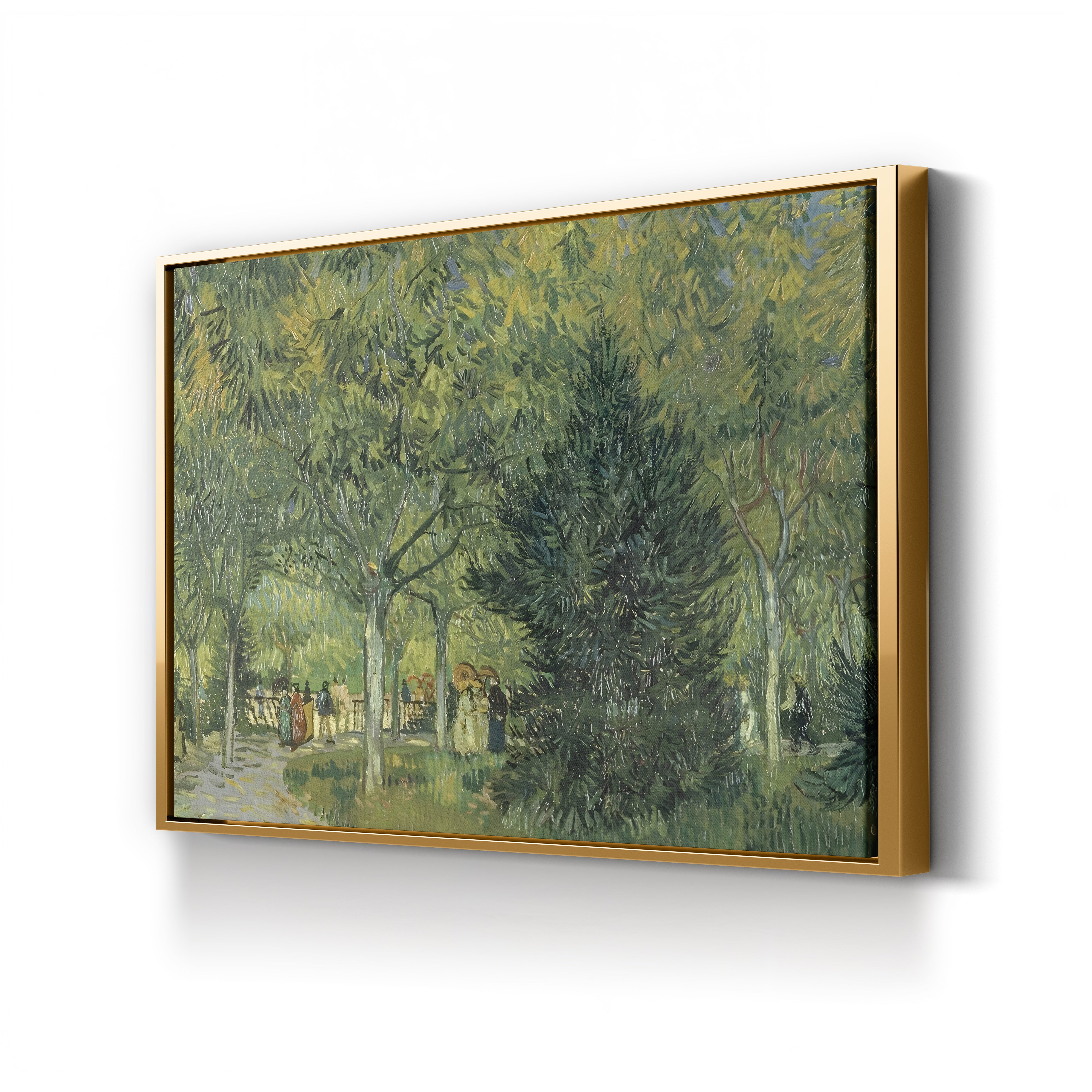 Promenaders, Jardin du Poète, Arles, 1888 – Vincent van Gogh Wall Art | Post-Impressionist Garden Canvas Print