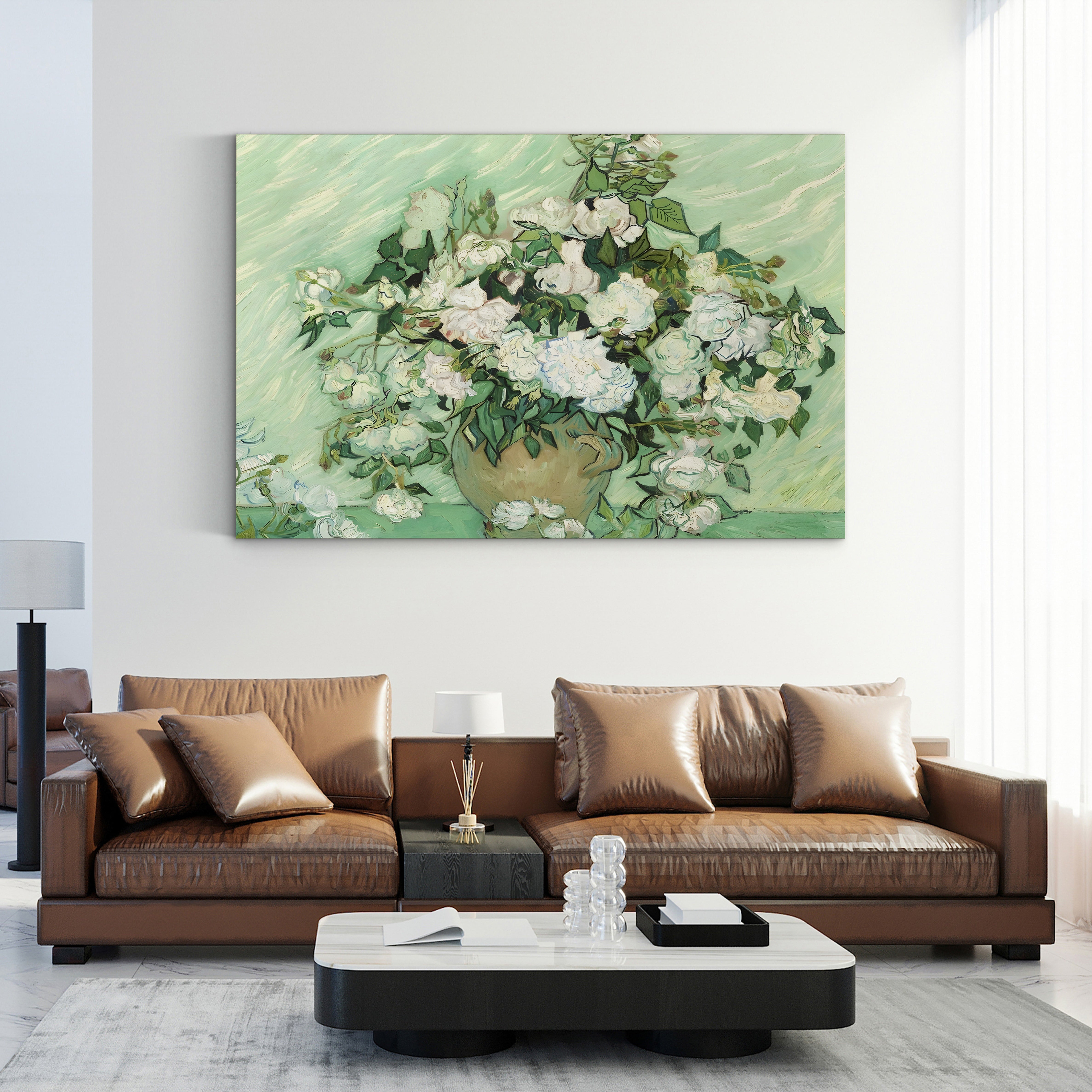 Roses, 1890 – Vincent van Gogh Wall Art | Post-Impressionist Floral Canvas Print