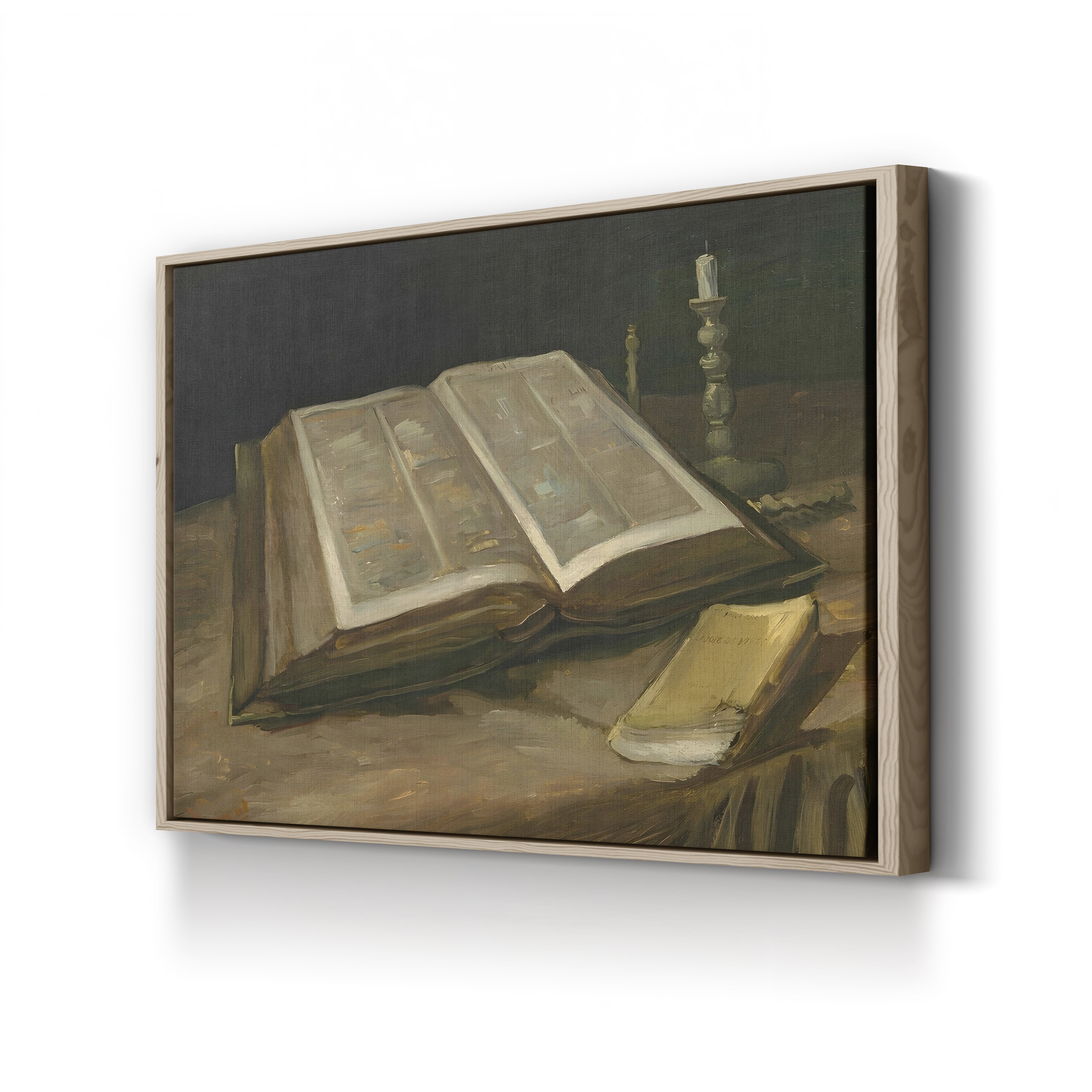 Still Life with Bible, 1885 – Vincent van Gogh Wall Art | Dutch Realist Still Life Canvas Print