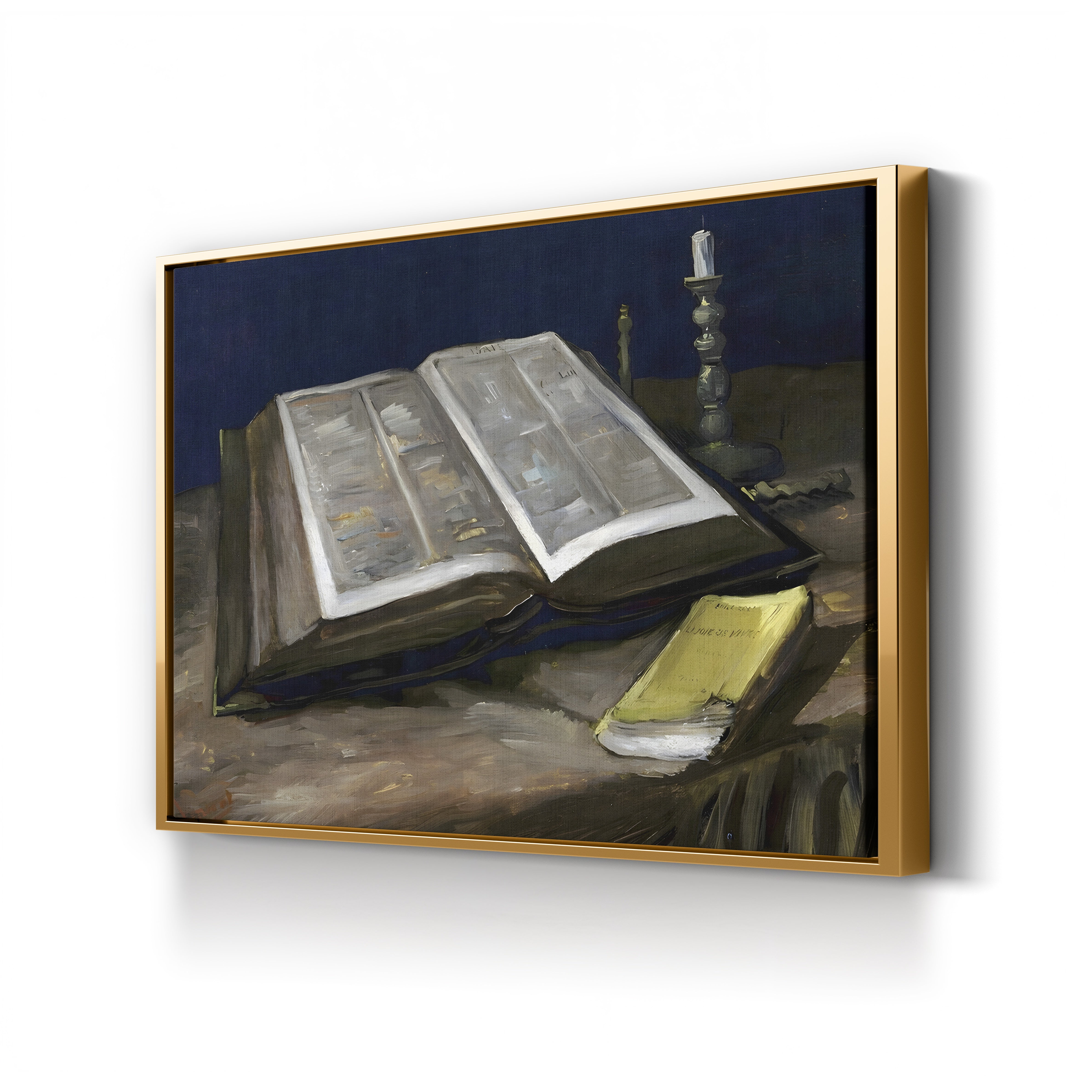 Still Life with Bible – Vincent van Gogh Wall Art | Dutch Realist Still Life Canvas Print