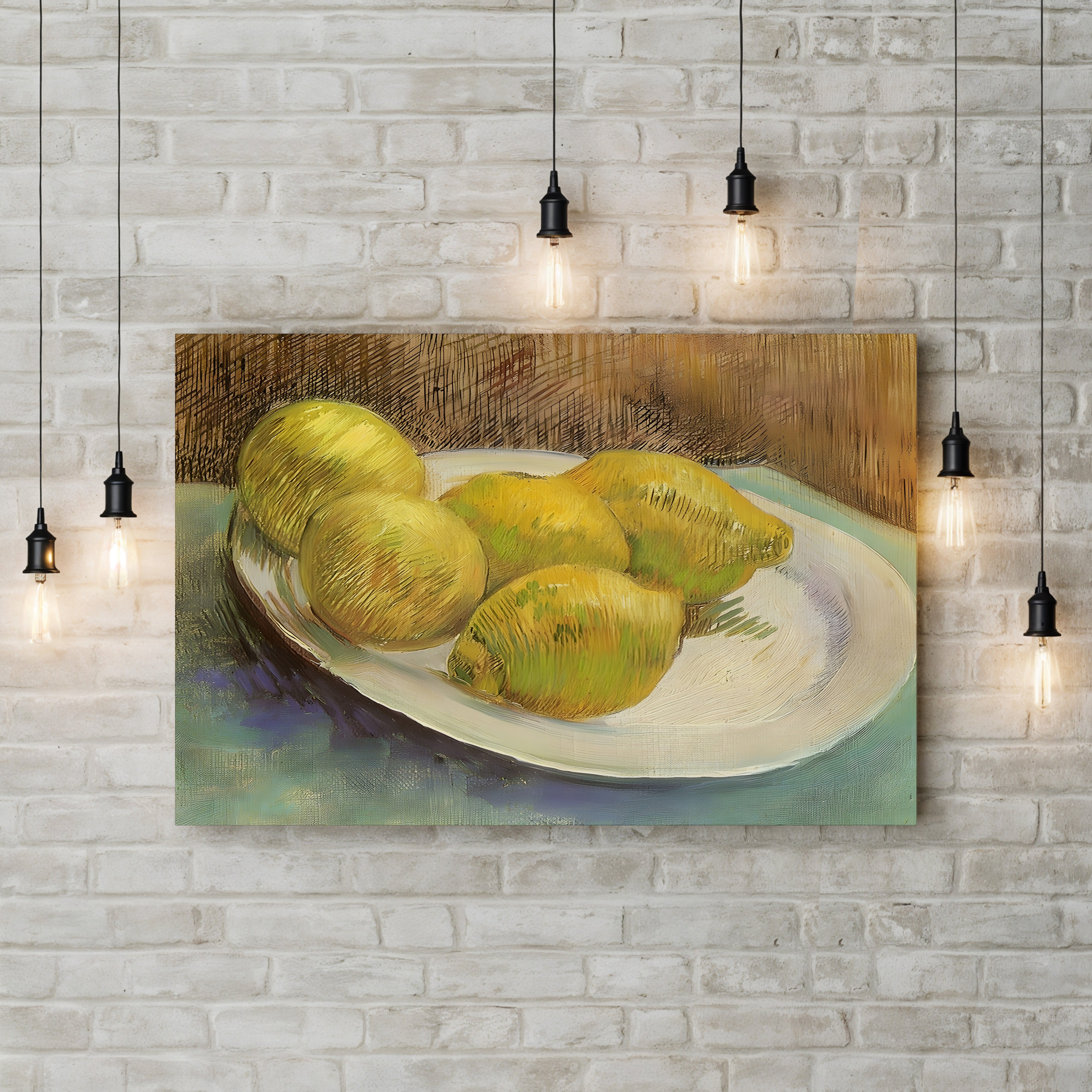 Still Life with Lemons on a Plate – Vincent van Gogh Wall Art | Post-Impressionist Still Life Canvas Print