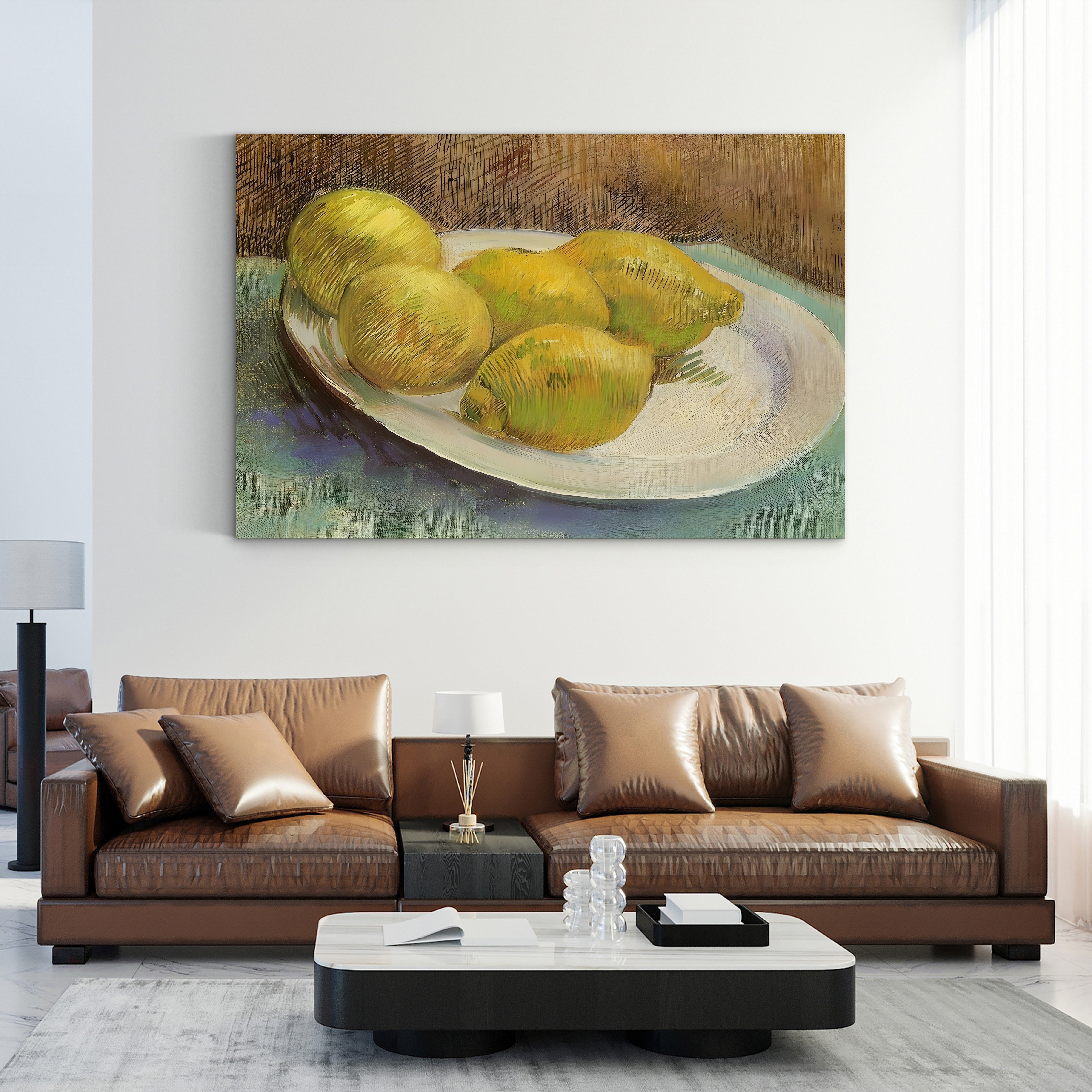 Still Life with Lemons on a Plate – Vincent van Gogh Wall Art | Post-Impressionist Still Life Canvas Print