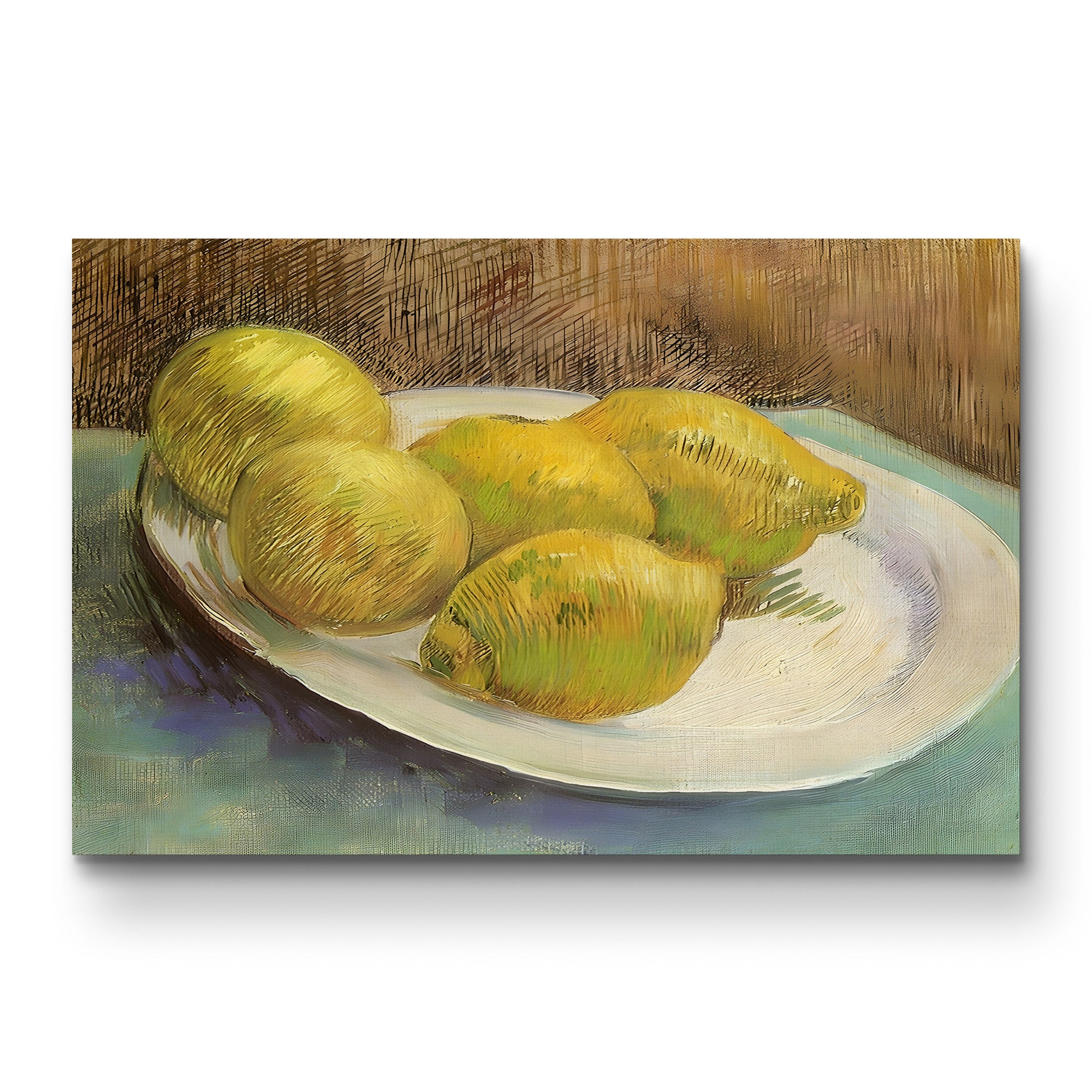 Still Life with Lemons on a Plate – Vincent van Gogh Wall Art | Post-Impressionist Still Life Canvas Print