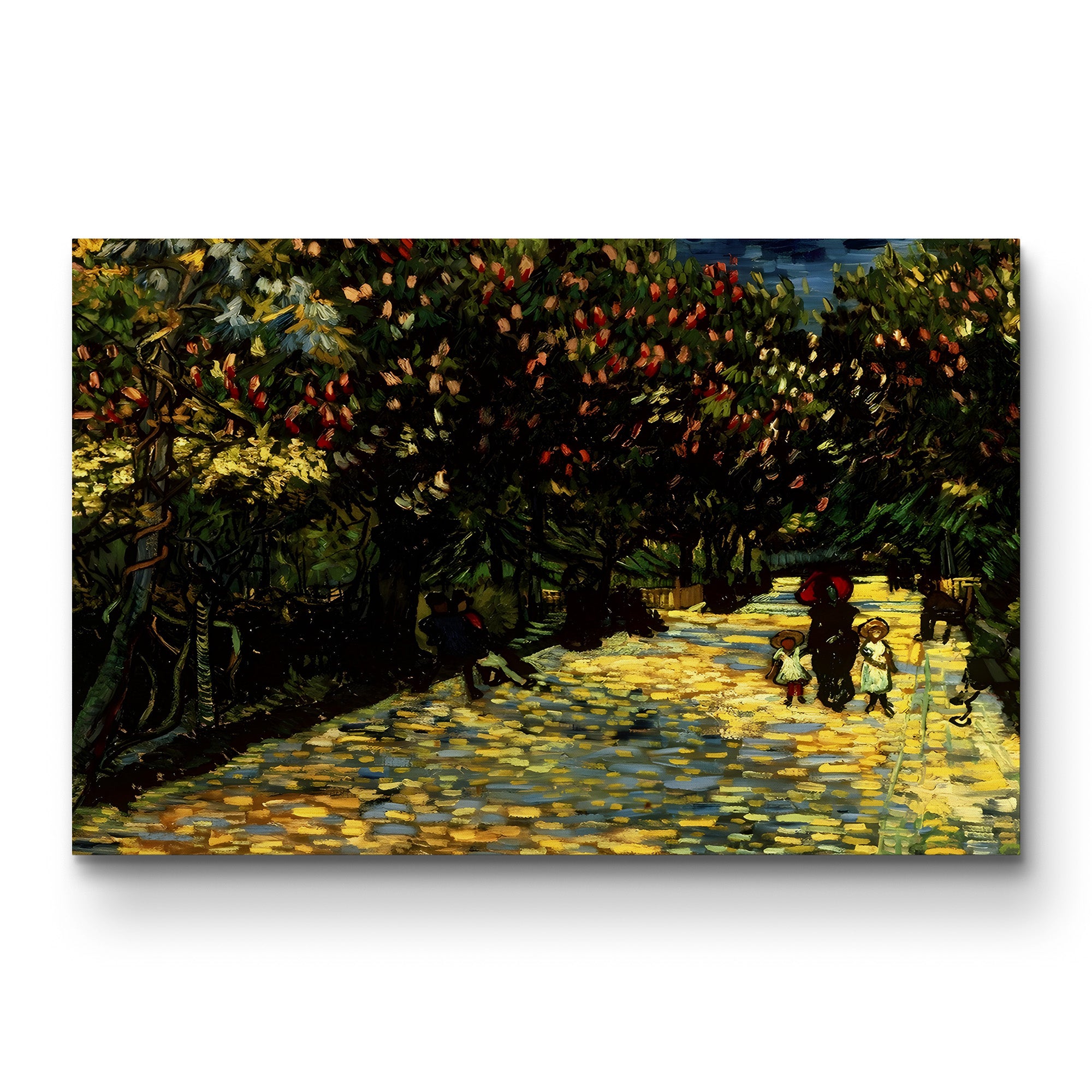 Street with Chestnuts Blossoming, 1889 – Vincent van Gogh Wall Art | Post-Impressionist Landscape Canvas Print