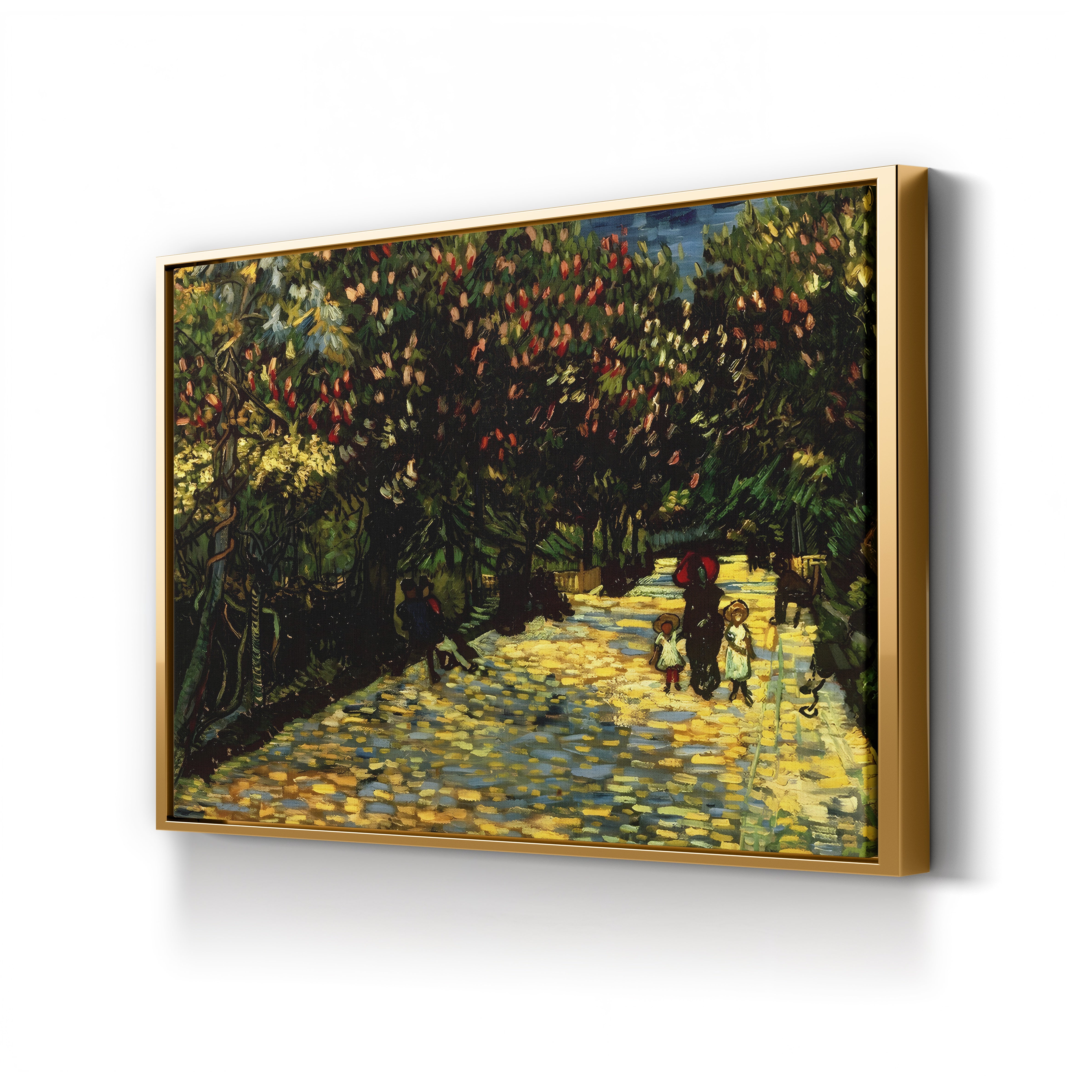 Street with Chestnuts Blossoming, 1889 – Vincent van Gogh Wall Art | Post-Impressionist Landscape Canvas Print
