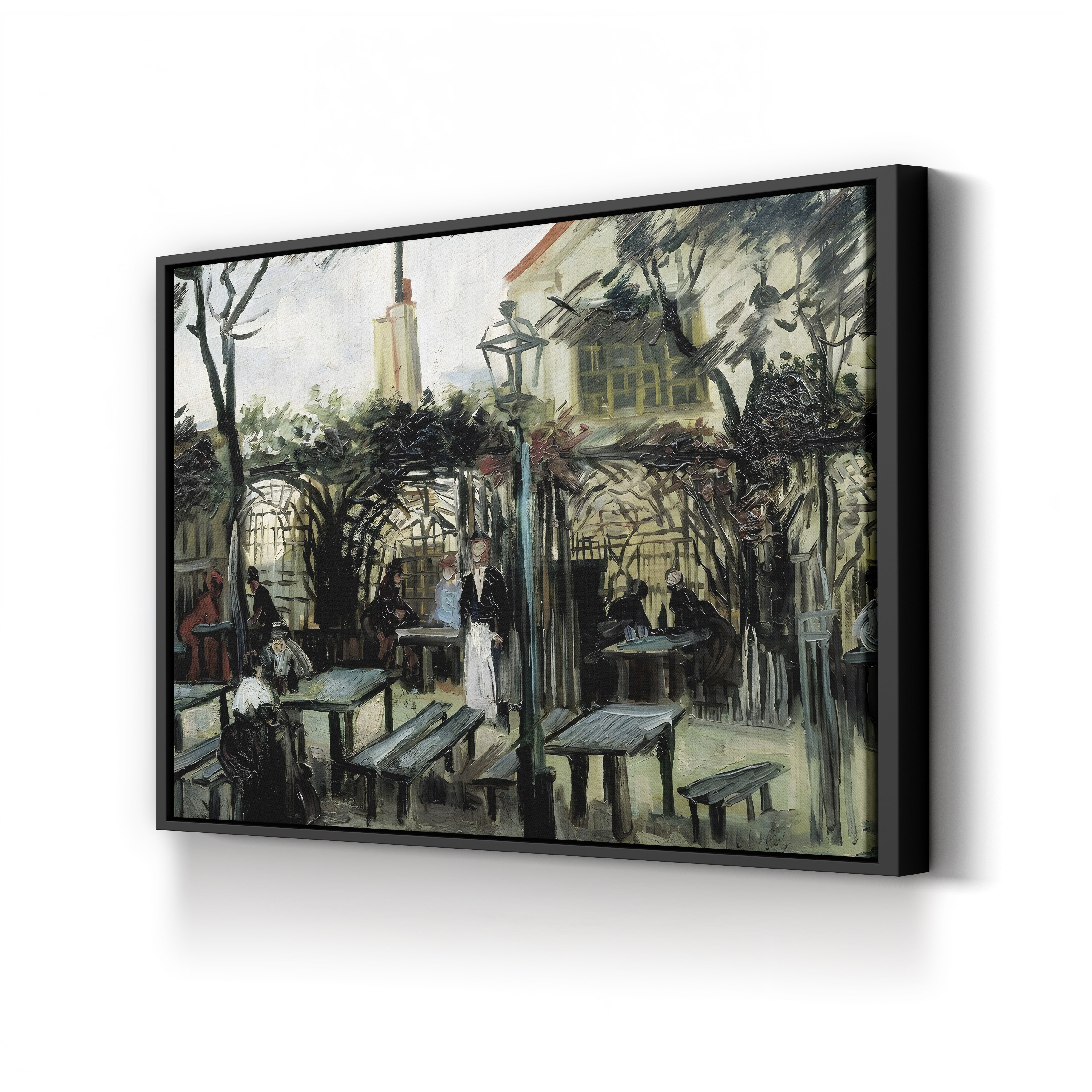 Terrace of the Café La Guinguette – Vincent van Gogh Wall Art | Post-Impressionist Paris Café Canvas Print