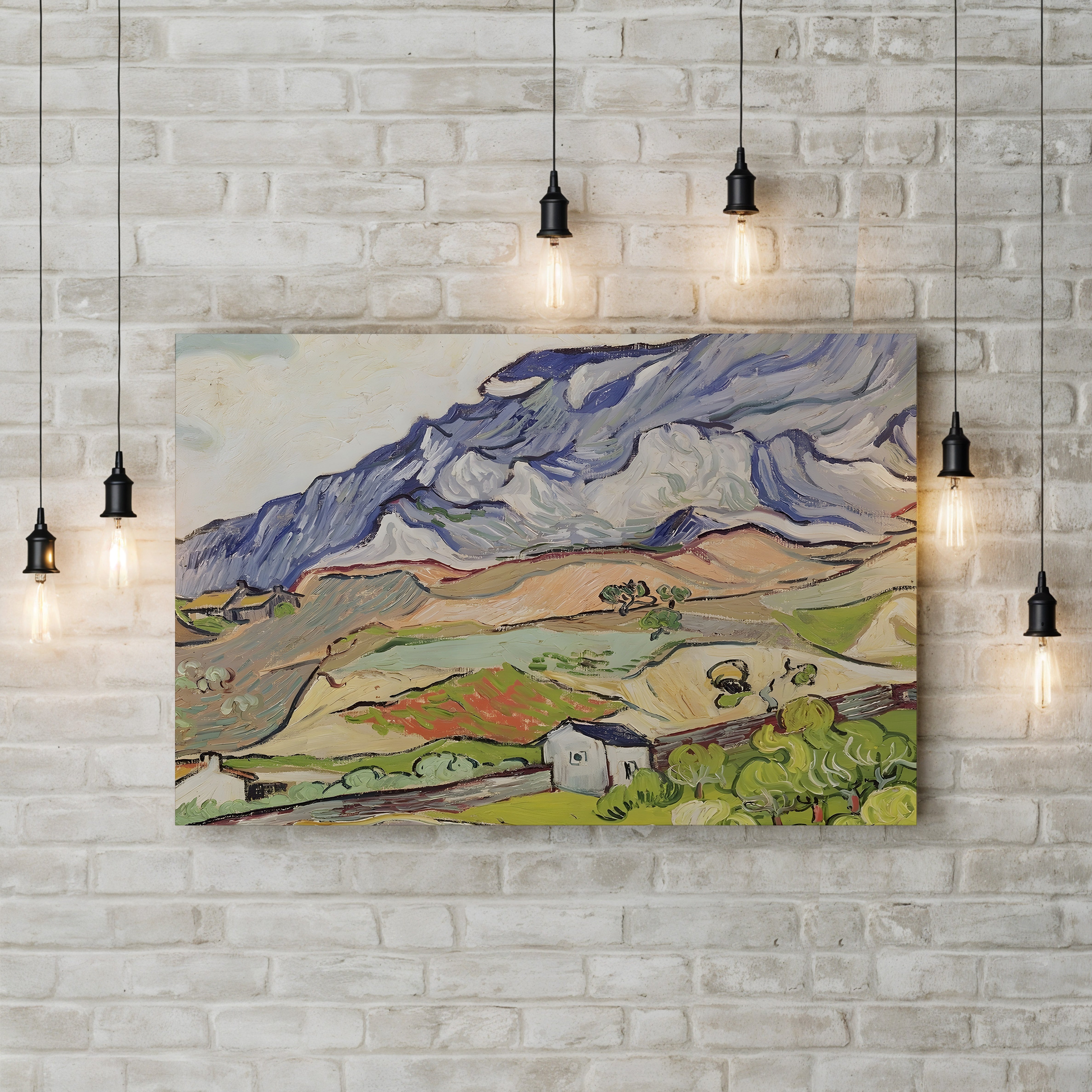 The Alpilles, 1890 – Vincent van Gogh Wall Art | Post-Impressionist Mountain Landscape Canvas Print