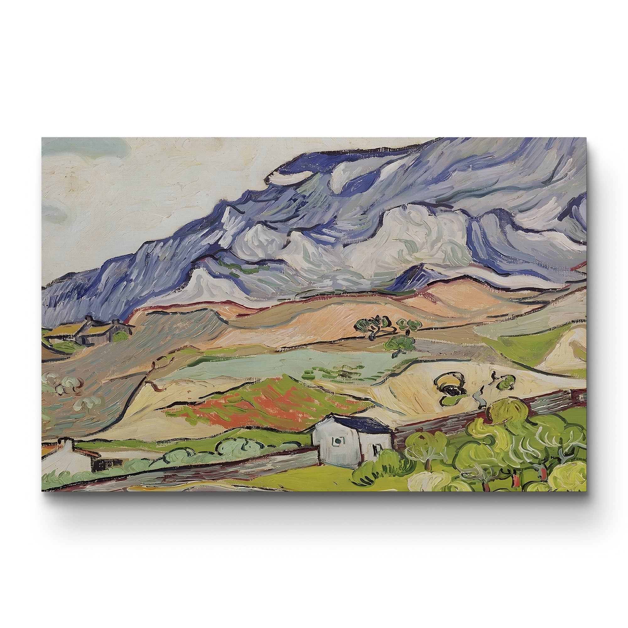 The Alpilles, 1890 – Vincent van Gogh Wall Art | Post-Impressionist Mountain Landscape Canvas Print