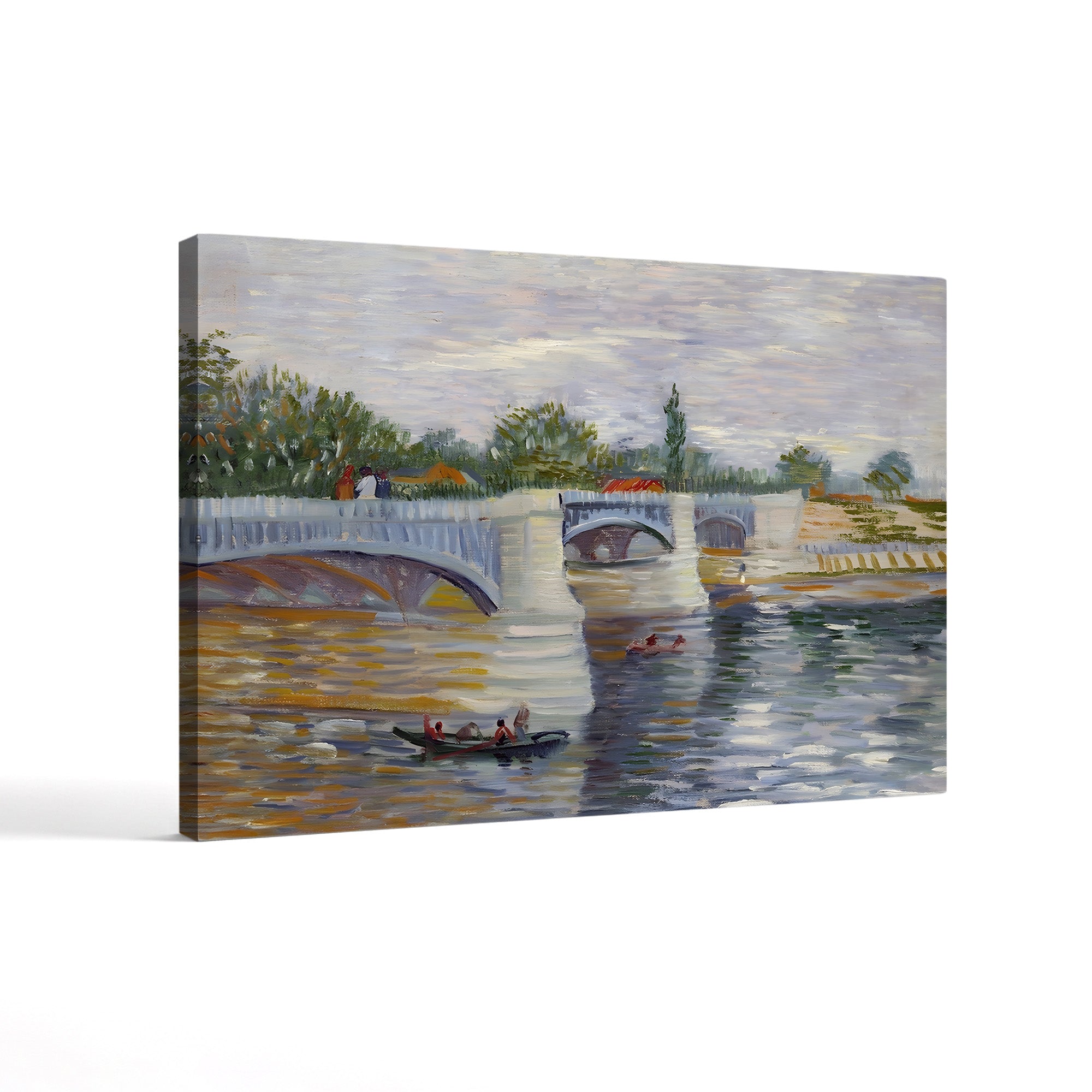 The Bridge at Courbevoie, 1887 – Vincent van Gogh Wall Art | Post-Impressionist River Landscape Canvas Print