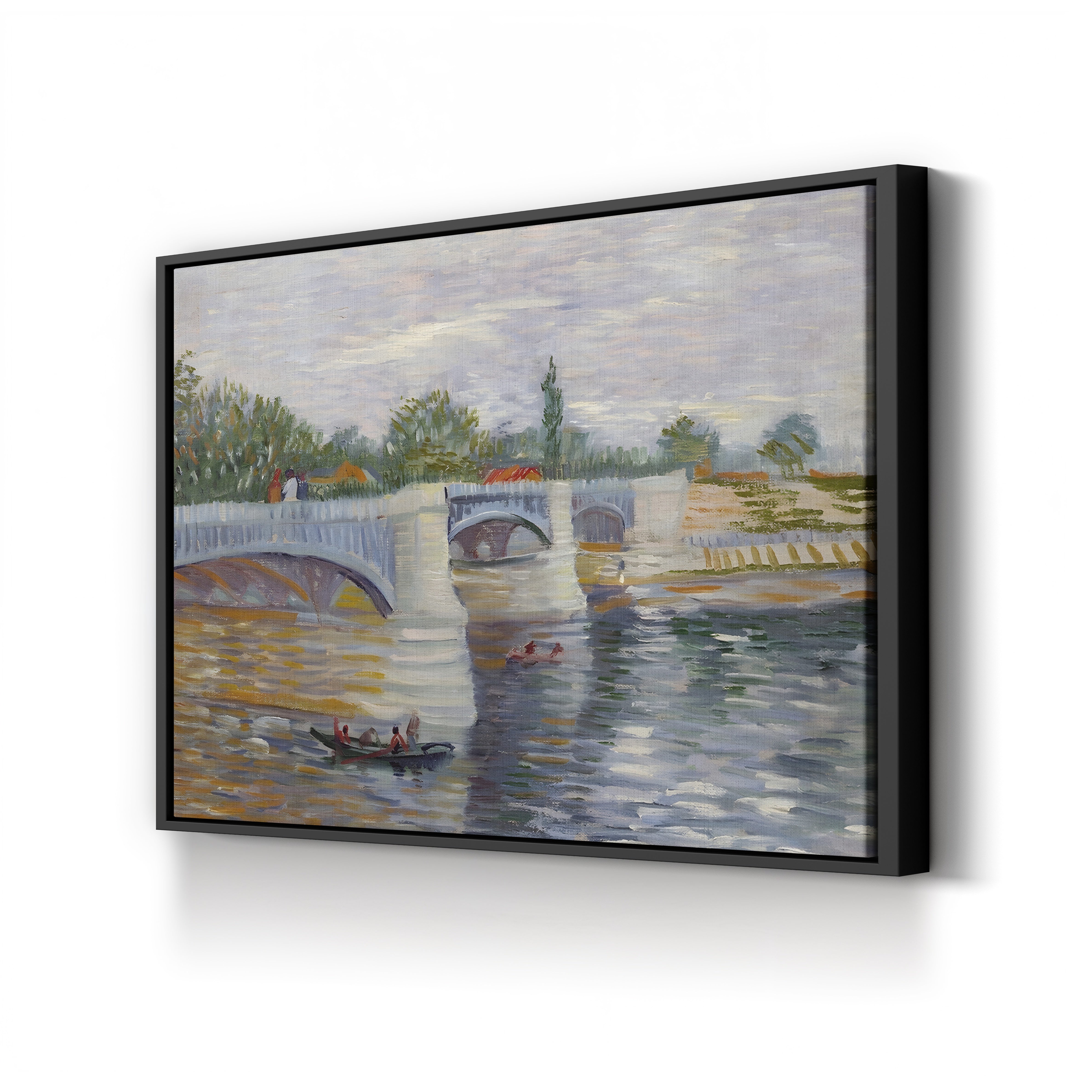 The Bridge at Courbevoie, 1887 – Vincent van Gogh Wall Art | Post-Impressionist River Landscape Canvas Print