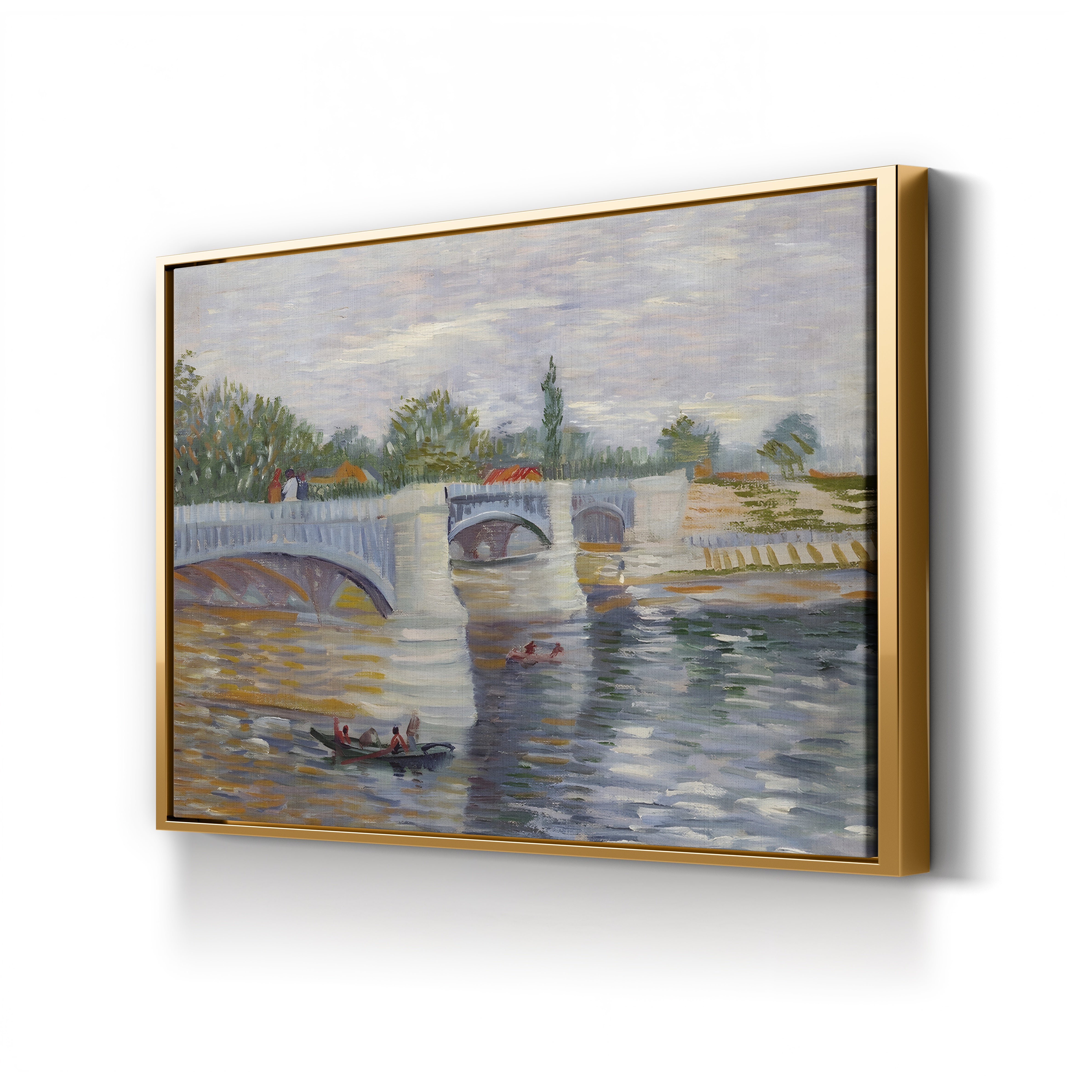 The Bridge at Courbevoie, 1887 – Vincent van Gogh Wall Art | Post-Impressionist River Landscape Canvas Print
