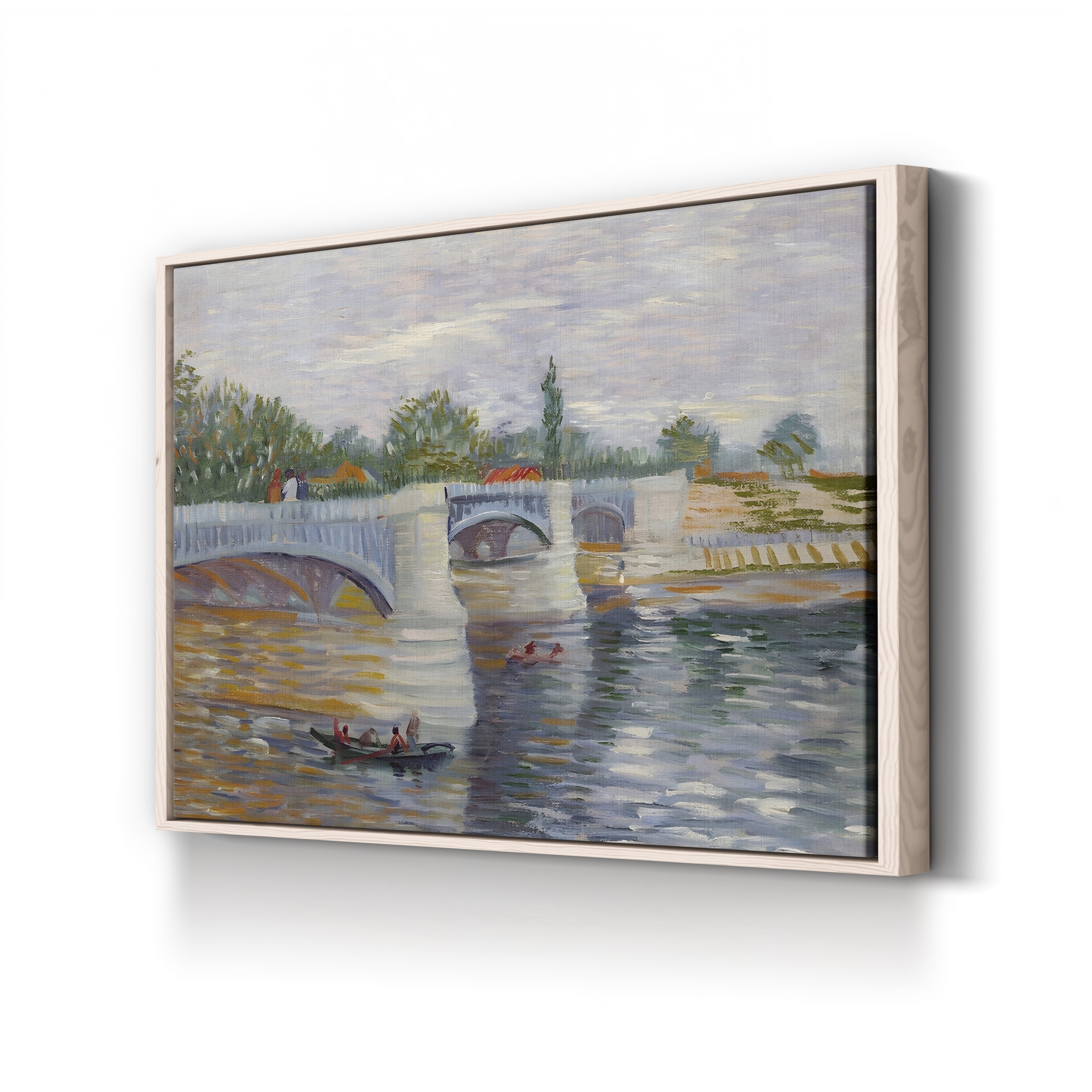 The Bridge at Courbevoie, 1887 – Vincent van Gogh Wall Art | Post-Impressionist River Landscape Canvas Print
